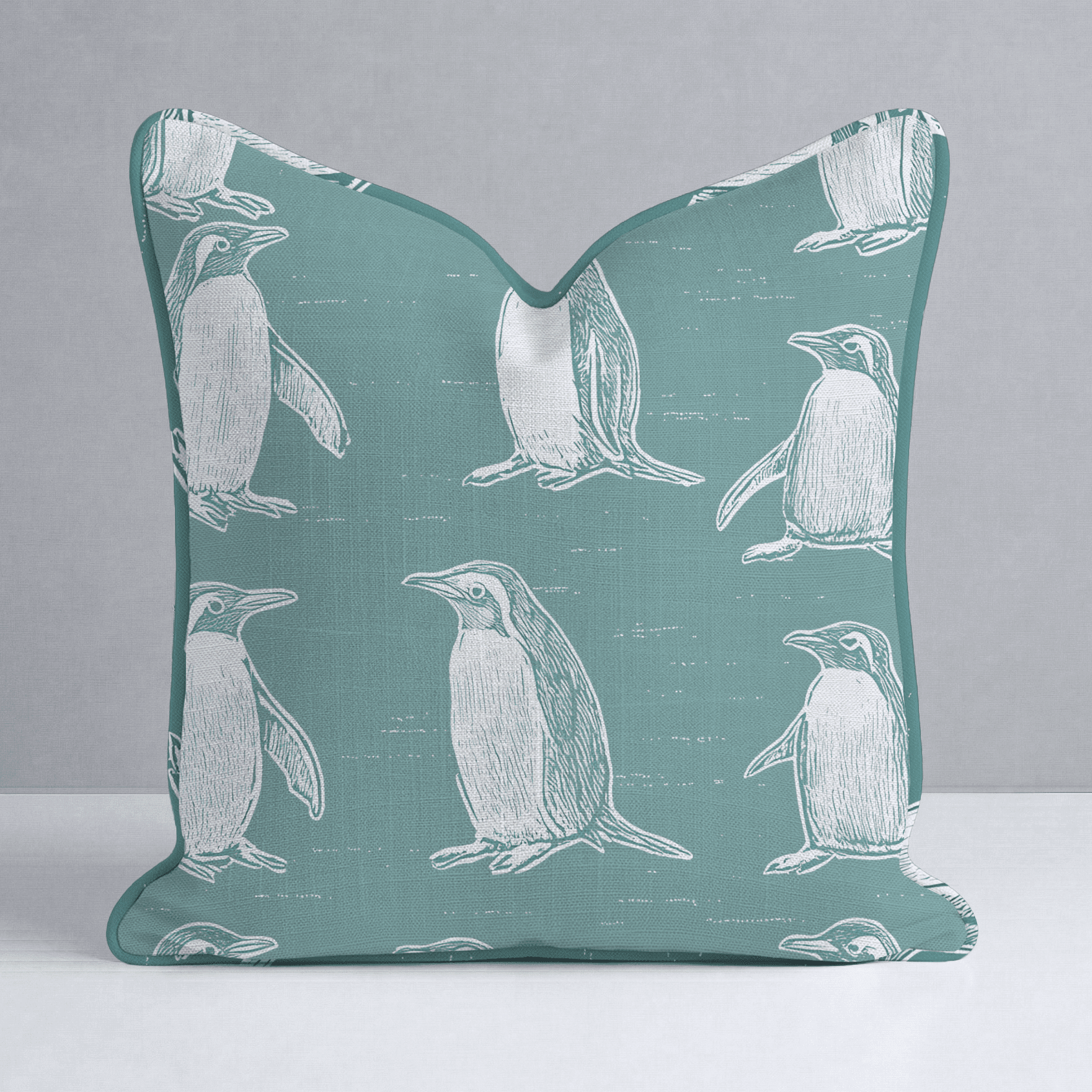 Polly Penguins Throw Pillow - Benton Lane Home - Lemon Park