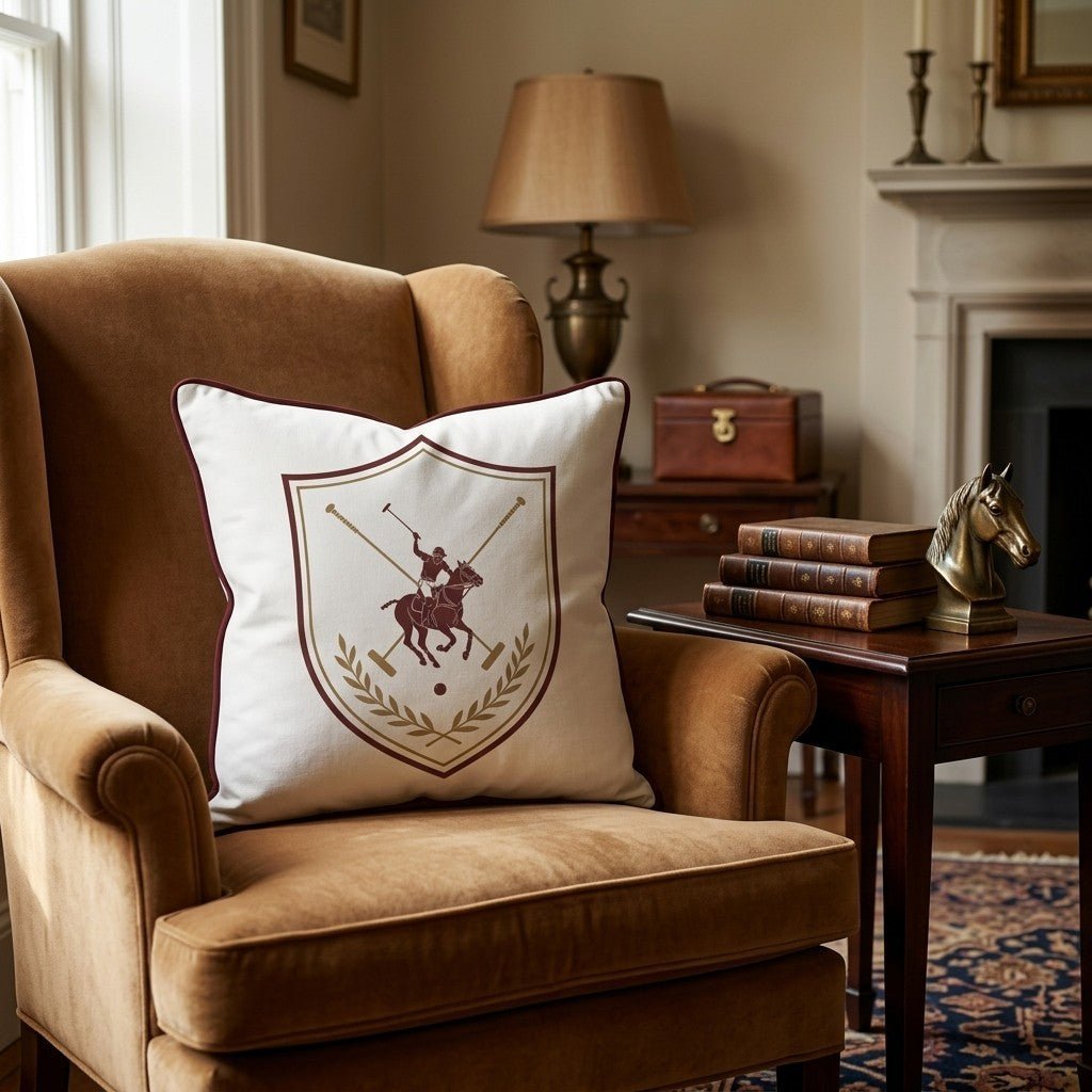 Polo Crest Throw Pillow - Benton Lane Home - Hillcroft Home