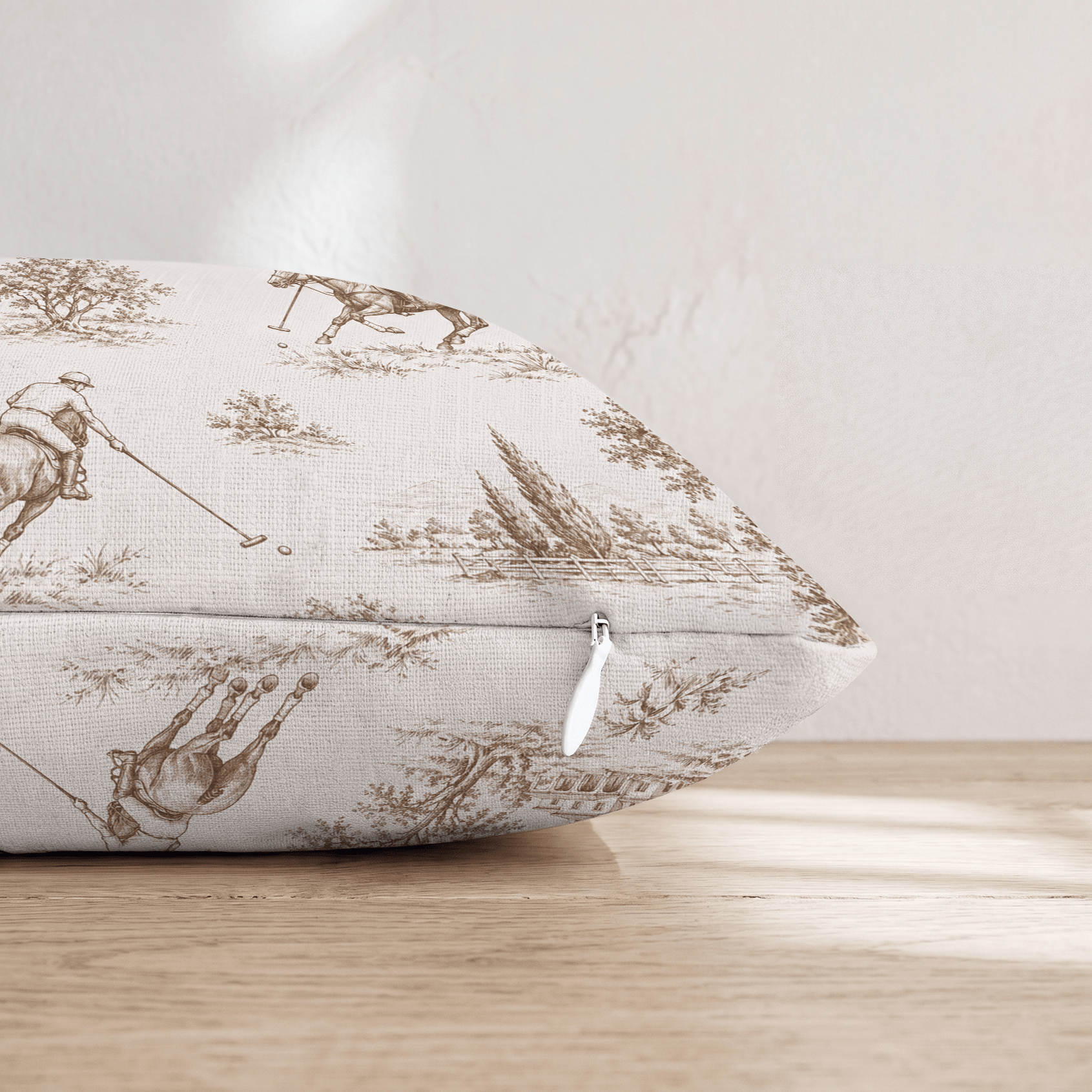 Polo Toile Throw Pillow - Hillcroft Home