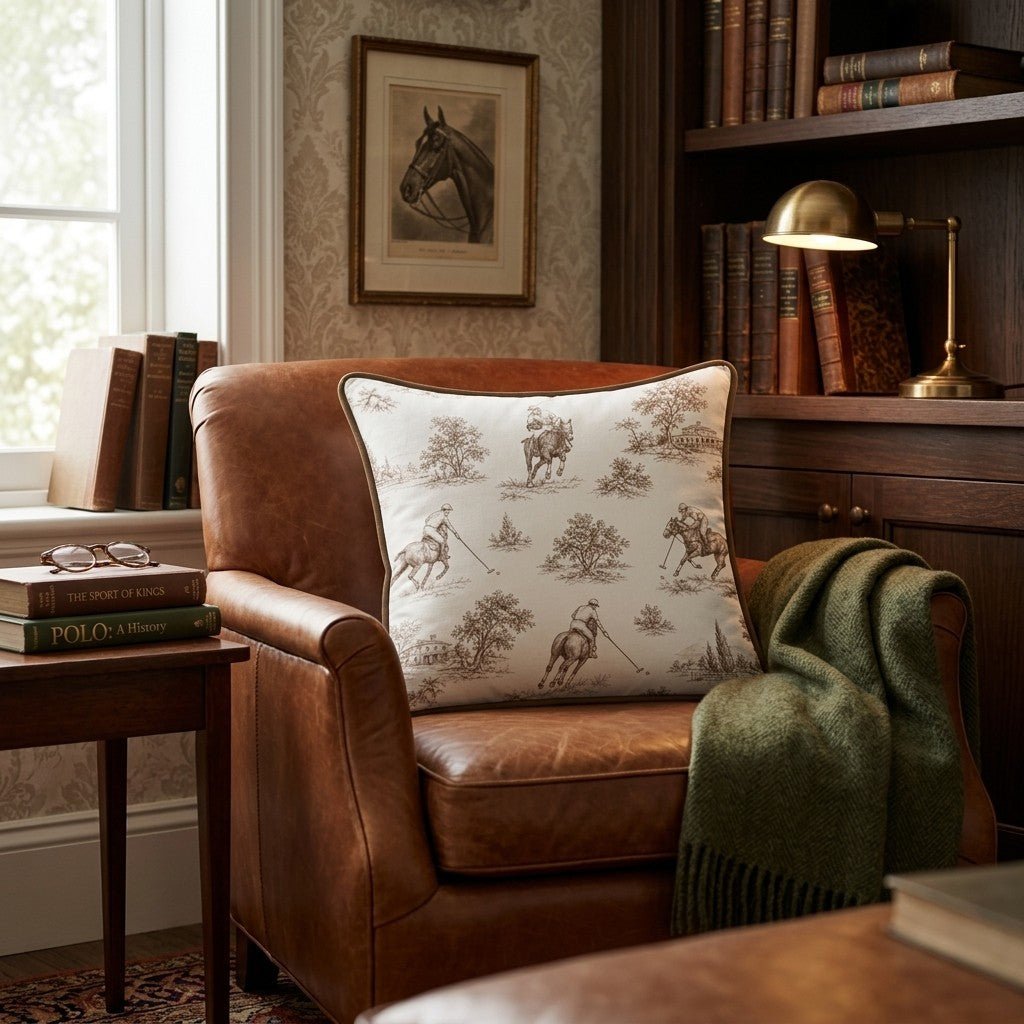 Polo Toile Throw Pillow - Benton Lane Home - Hillcroft Home