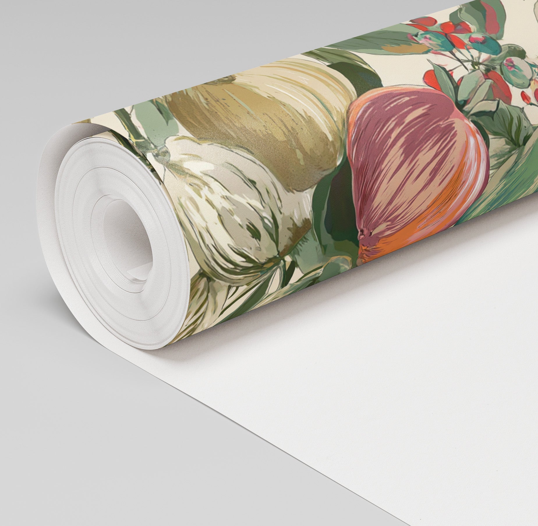Pomegranate & Petals Wallpaper - Painted Paper
