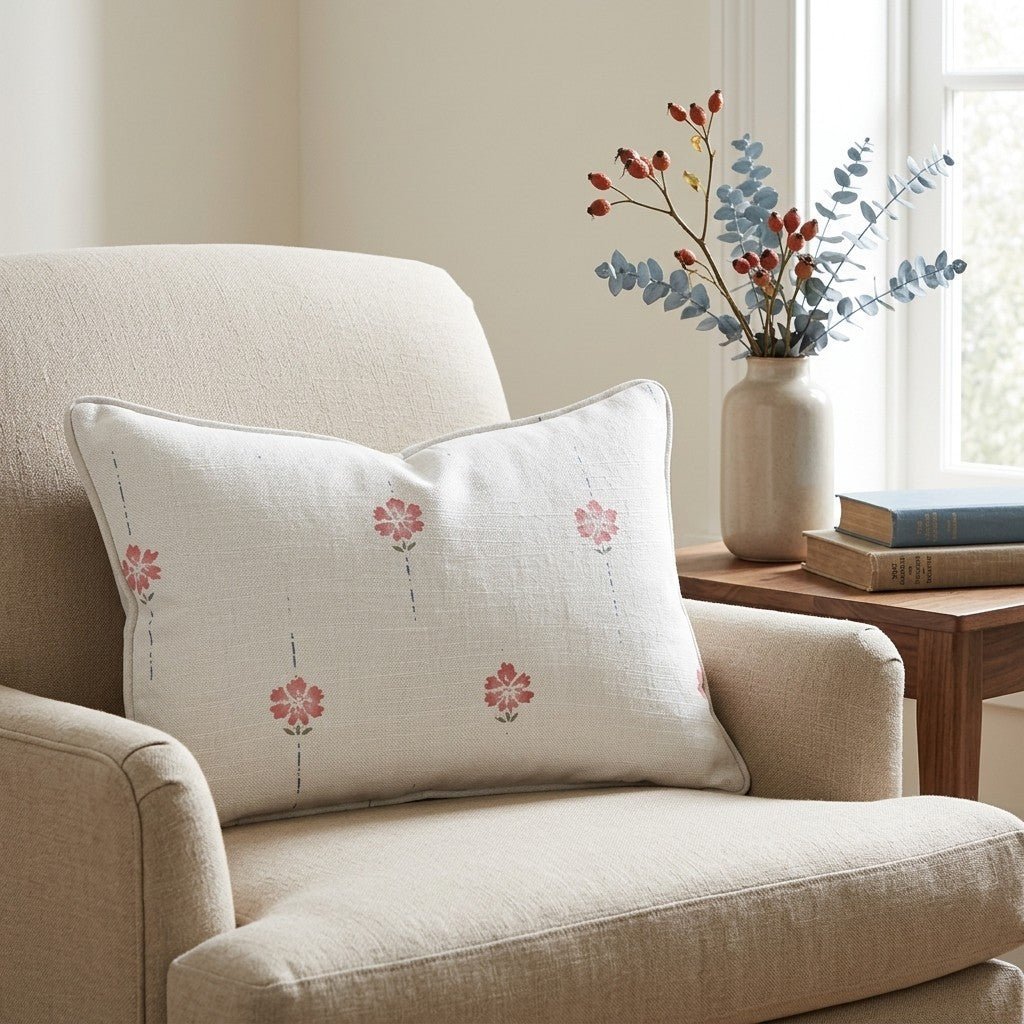 Poppy Dots Throw Pillow - Benton Lane Home - Lemon Park