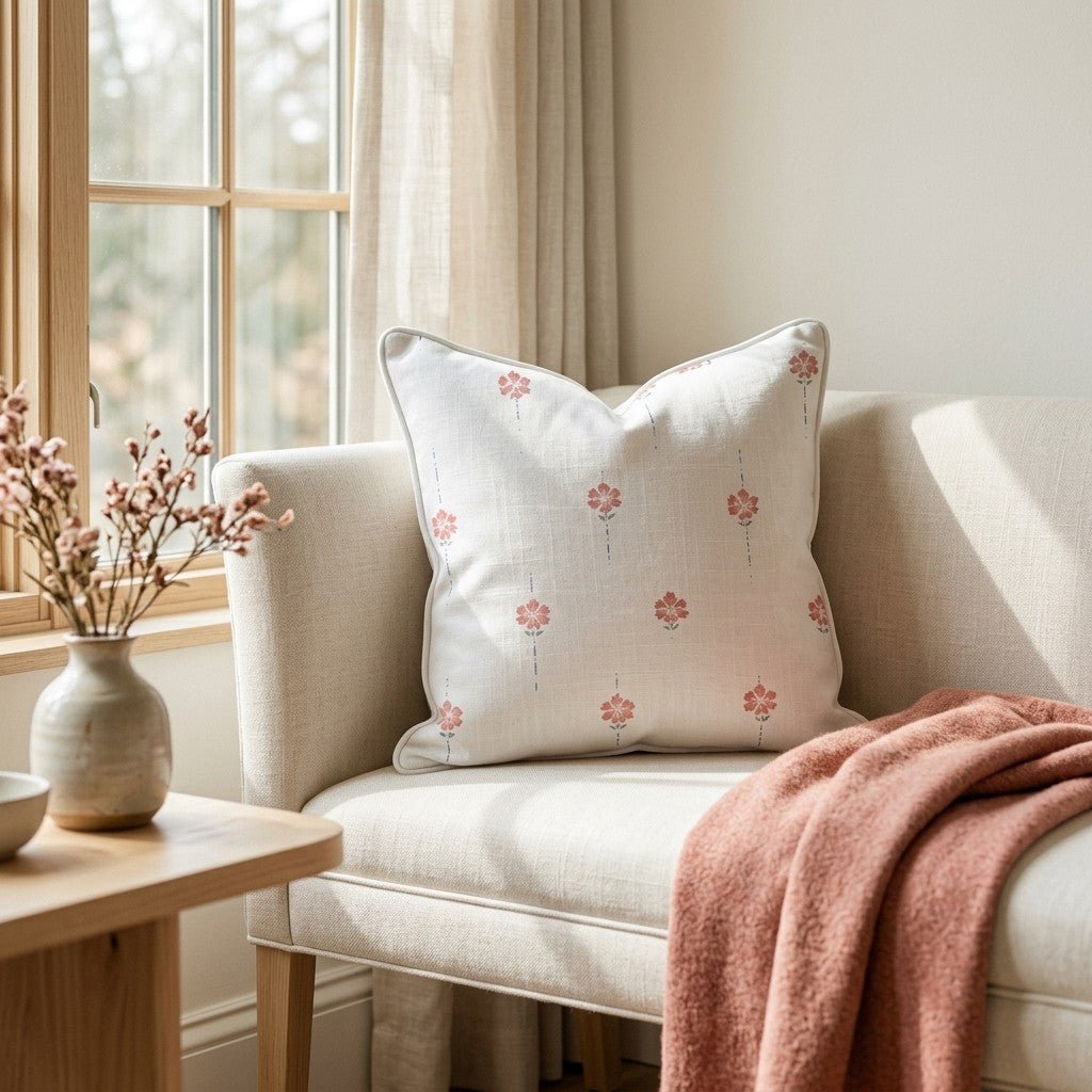 Poppy Dots Throw Pillow - Benton Lane Home - Lemon Park