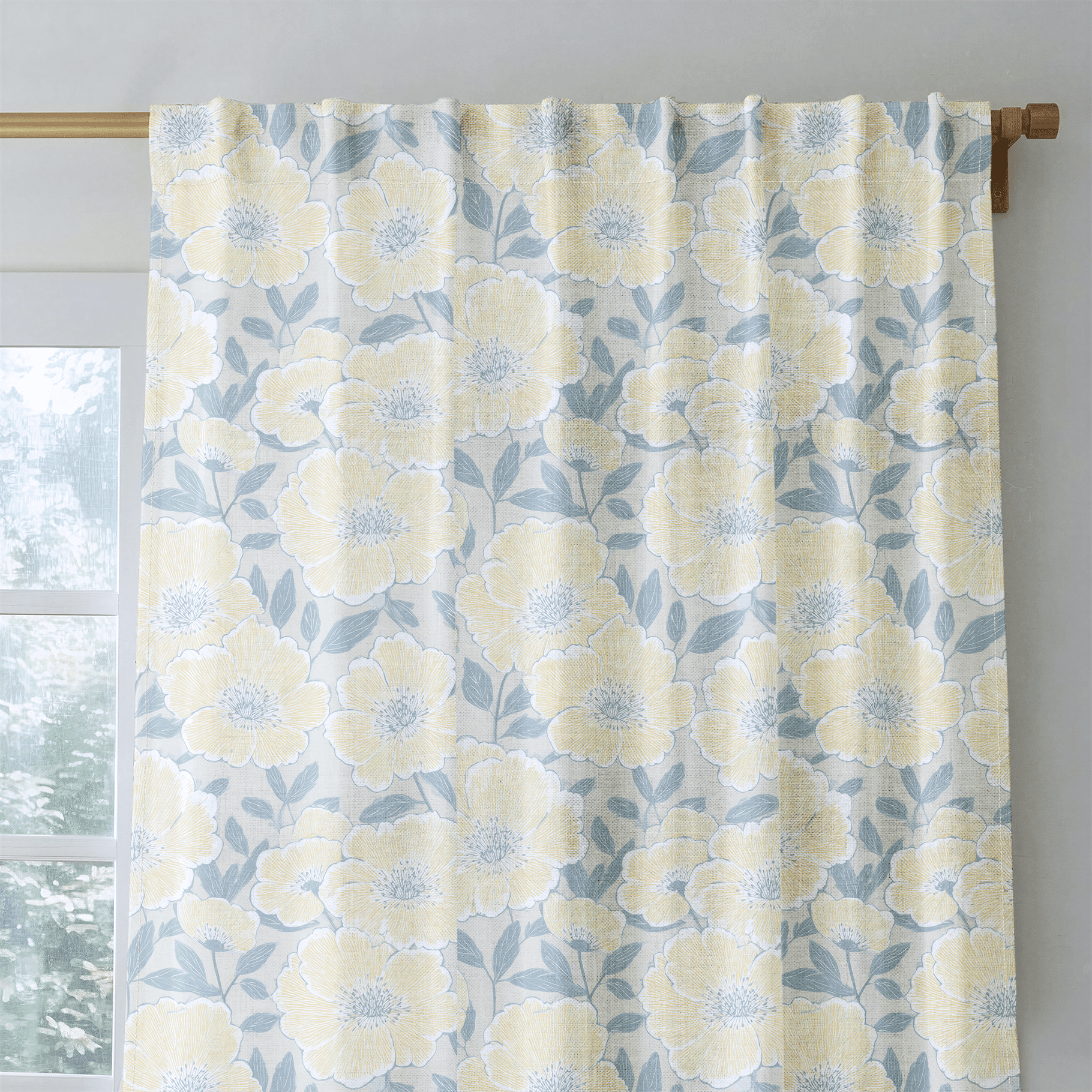 Porchlight Flowers - Drapery - Benton Lane Home - Lemon Park