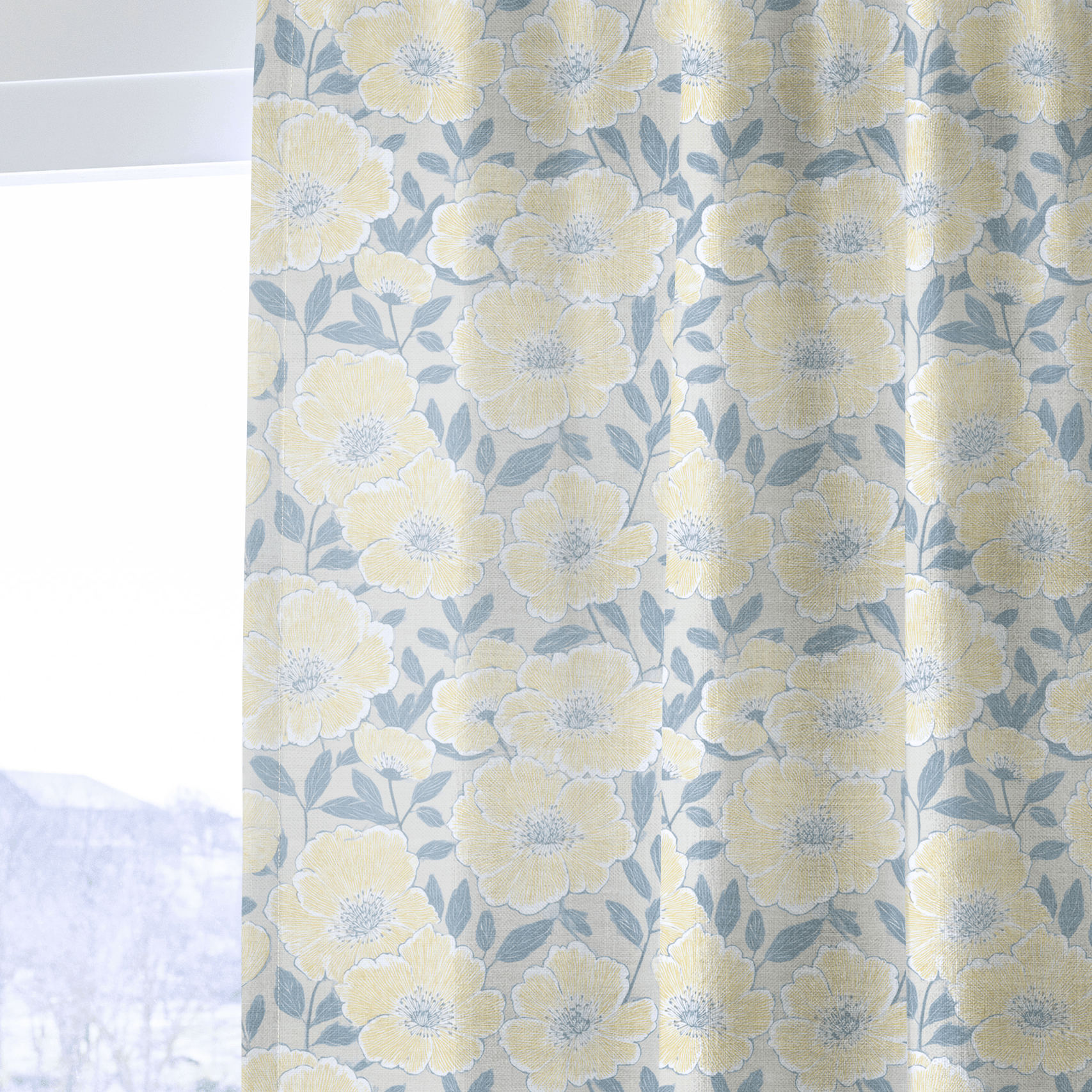 Porchlight Flowers - Drapery - Benton Lane Home - Lemon Park