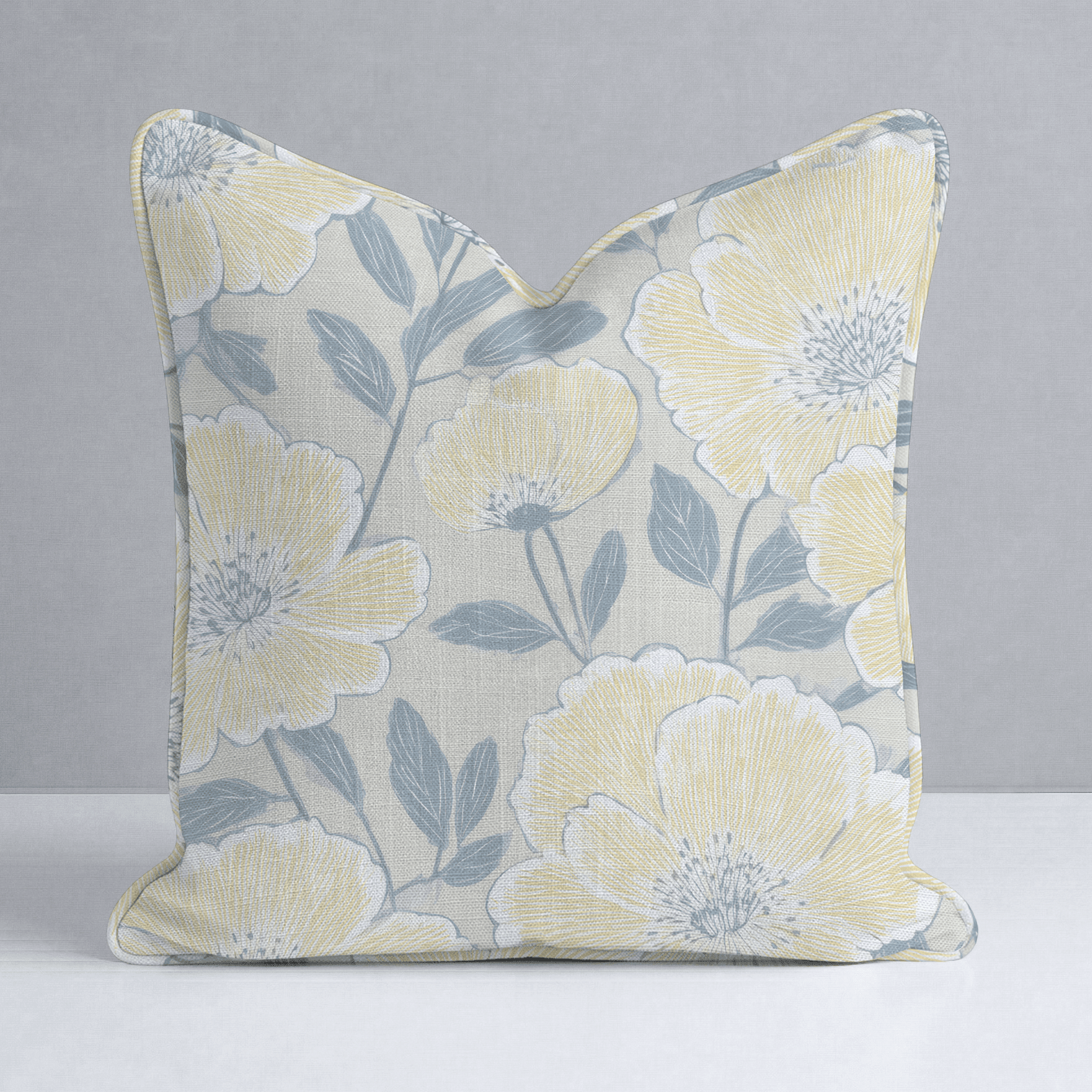 Porchlight Flowers Throw Pillow - Benton Lane Home - Lemon Park