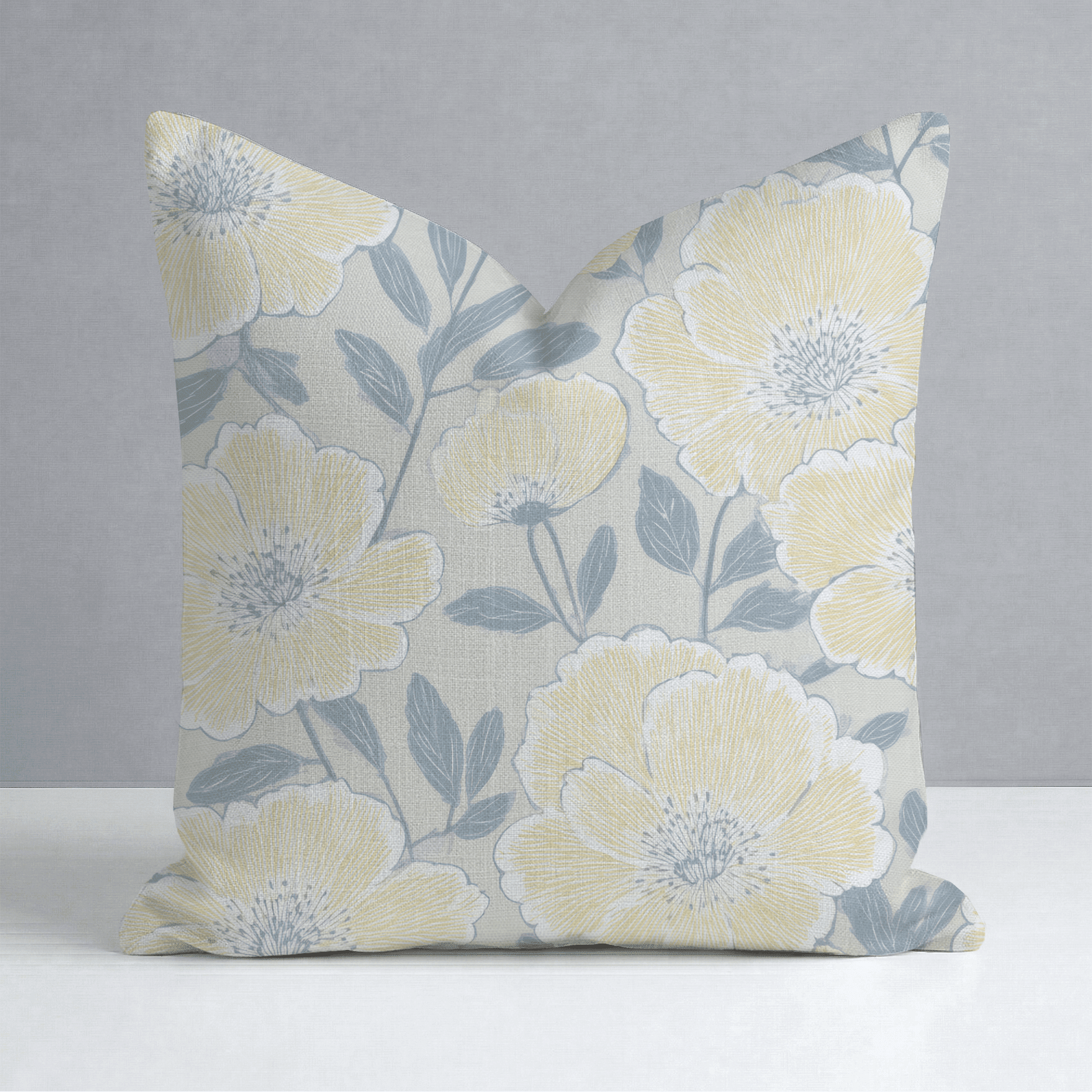 Porchlight Flowers Throw Pillow - Benton Lane Home - Lemon Park