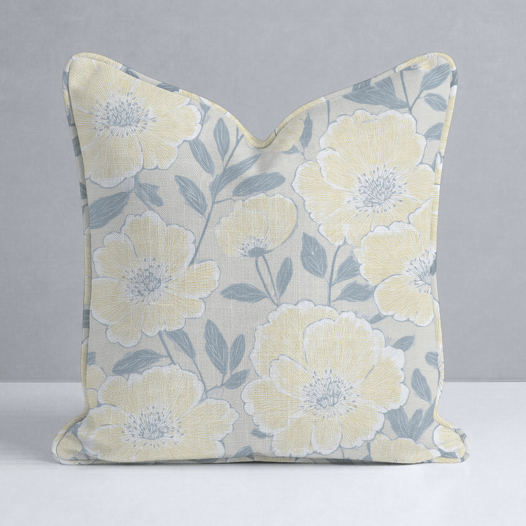 Porchlight Flowers Throw Pillow - Benton Lane Home - Lemon Park