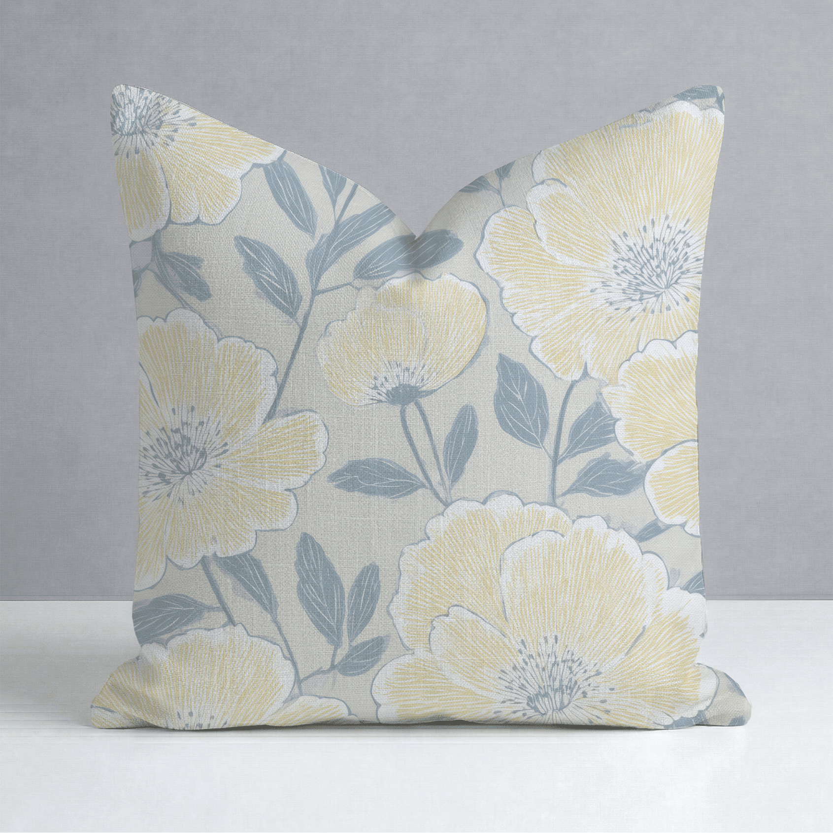 Porchlight Flowers Throw Pillow - Benton Lane Home - Lemon Park