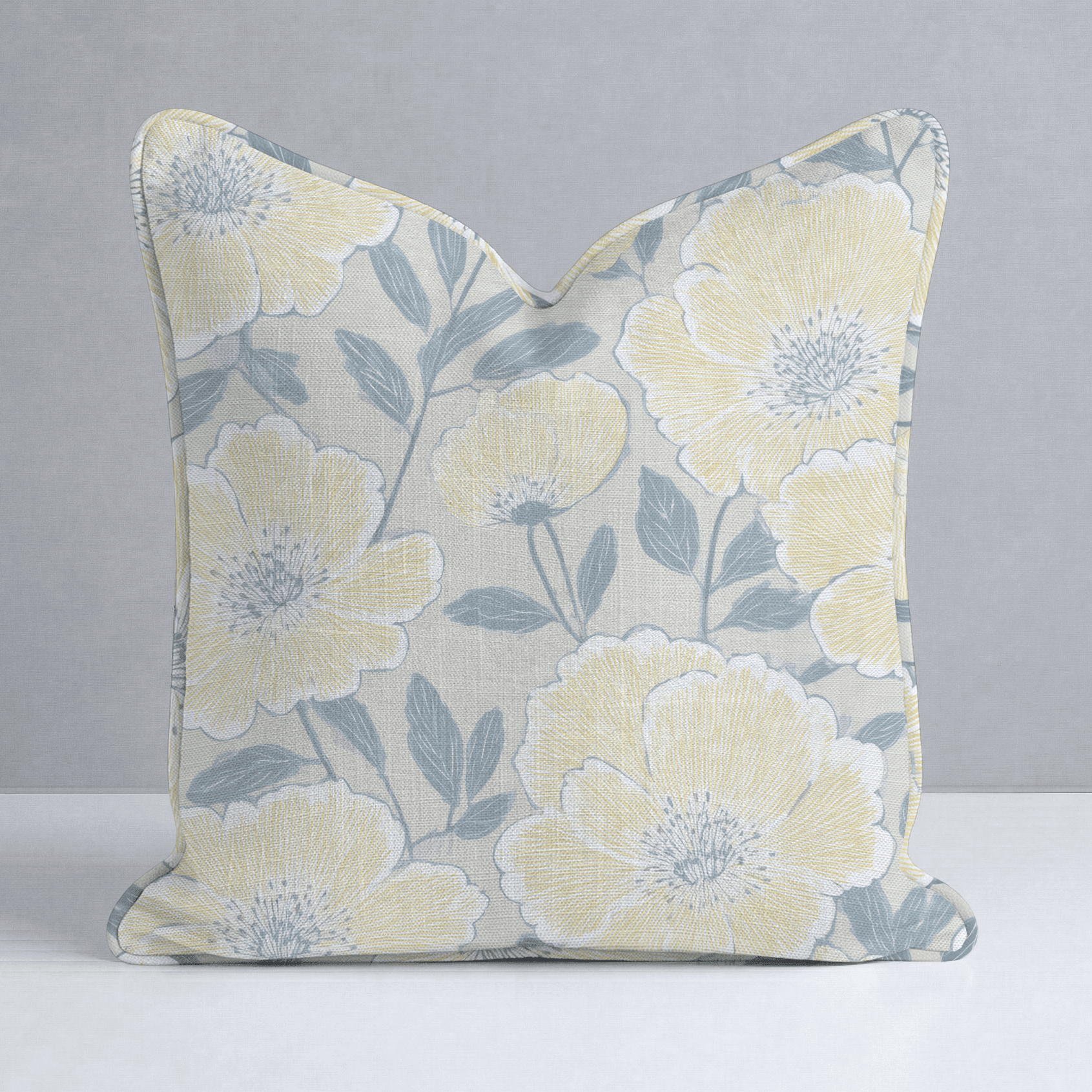 Porchlight Flowers Throw Pillow - Benton Lane Home - Lemon Park