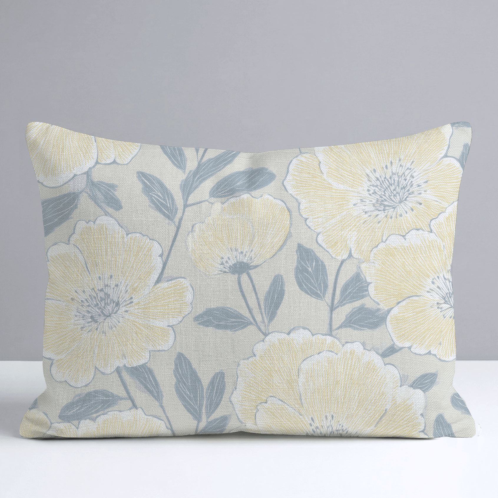 Porchlight Flowers Throw Pillow - Benton Lane Home - Lemon Park