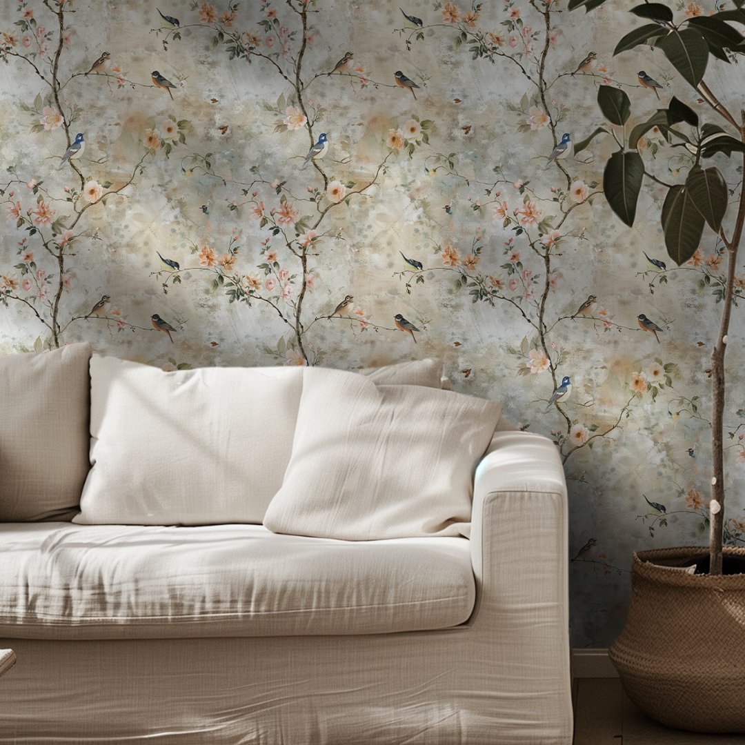 Portia Floral Wallpaper - Benton Lane Home - Painted Paper