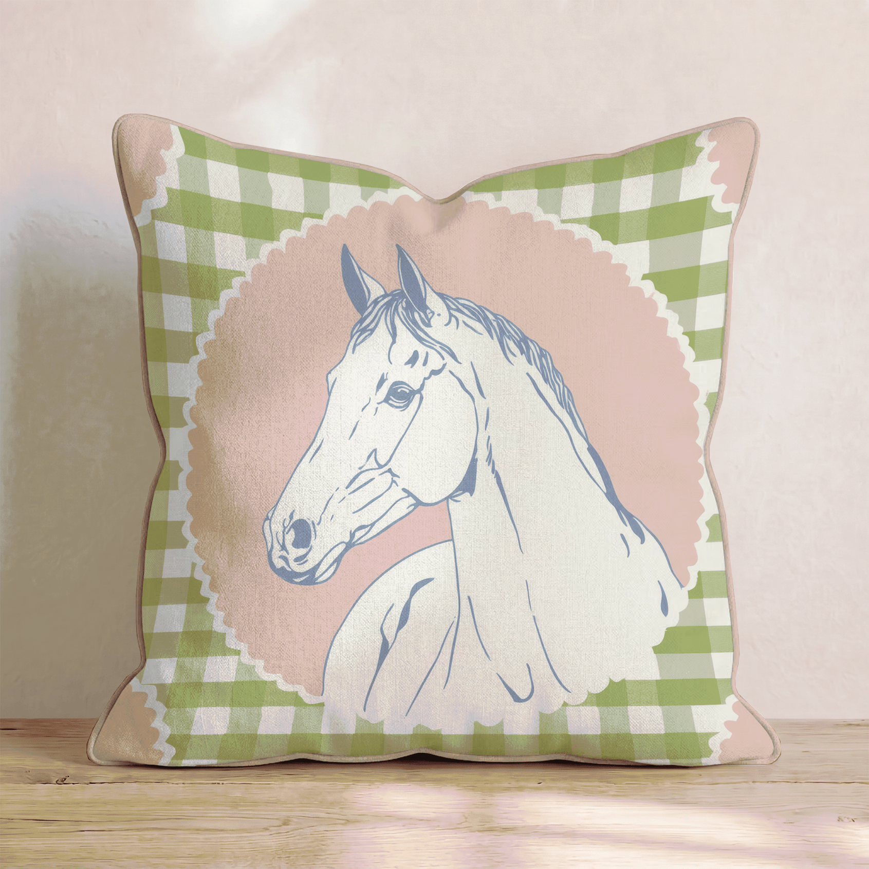 Portrait of a Mare Throw Pillow - Benton Lane Home - Hillcroft Home