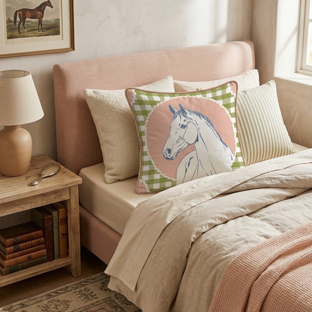 Portrait of a Mare Throw Pillow - Benton Lane Home - Hillcroft Home