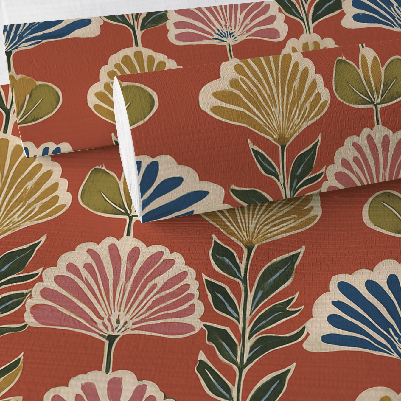 Positano Sunsets Faux Grasscloth Wallpaper - Painted Paper