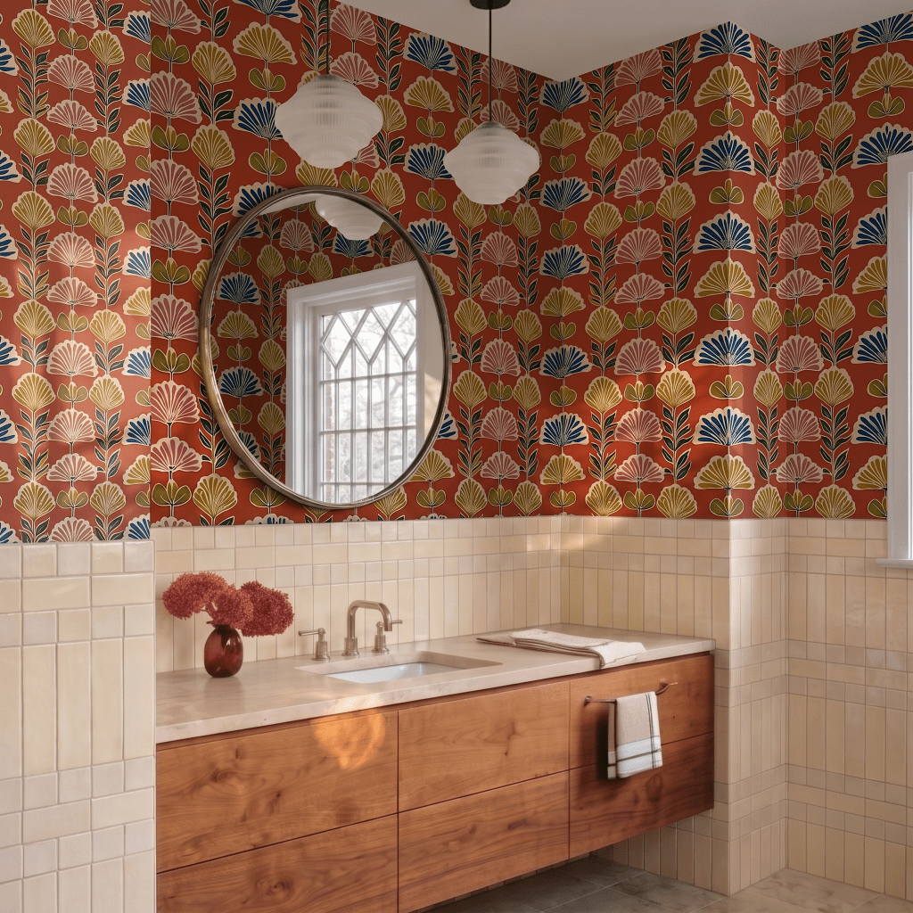 Positano Sunsets Wallpaper - Benton Lane Home - Painted Paper
