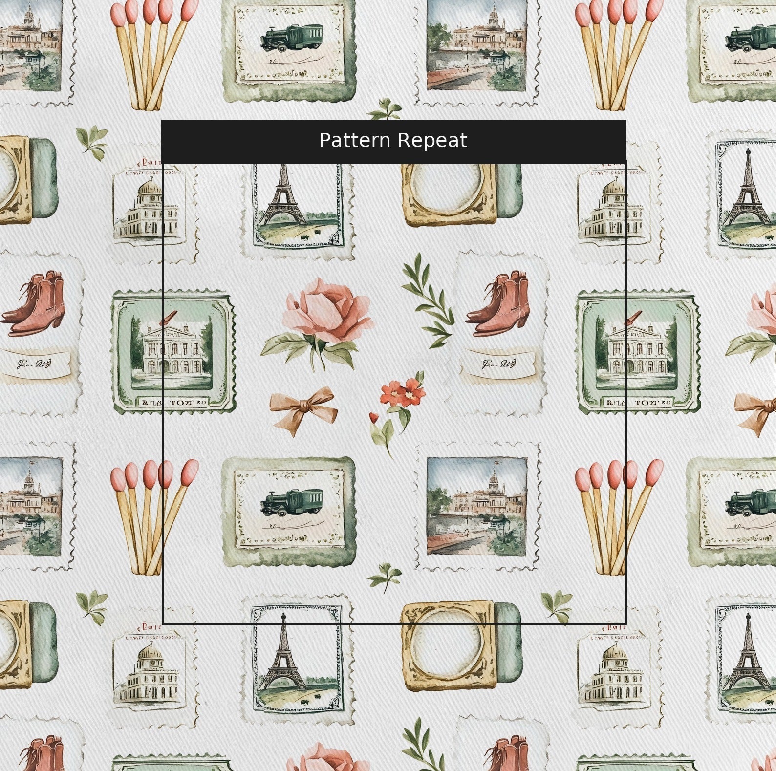 Postcards from Paris - Fabric - Benton Lane Home - Lemon Park