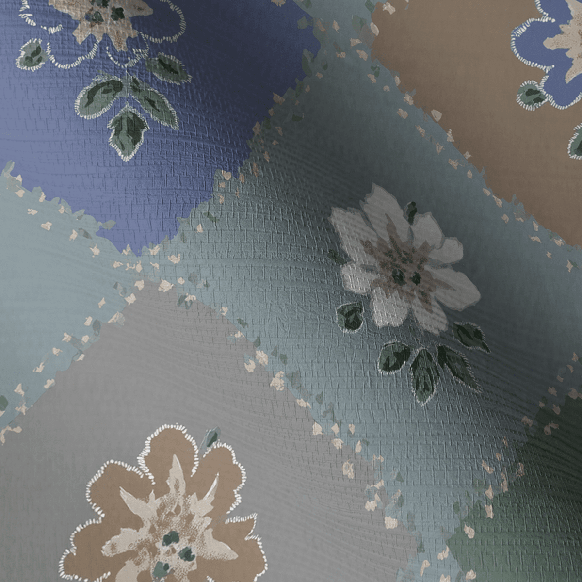 Posy Patch Faux Grasscloth Wallpaper - Benton Lane Home - Lemon Park