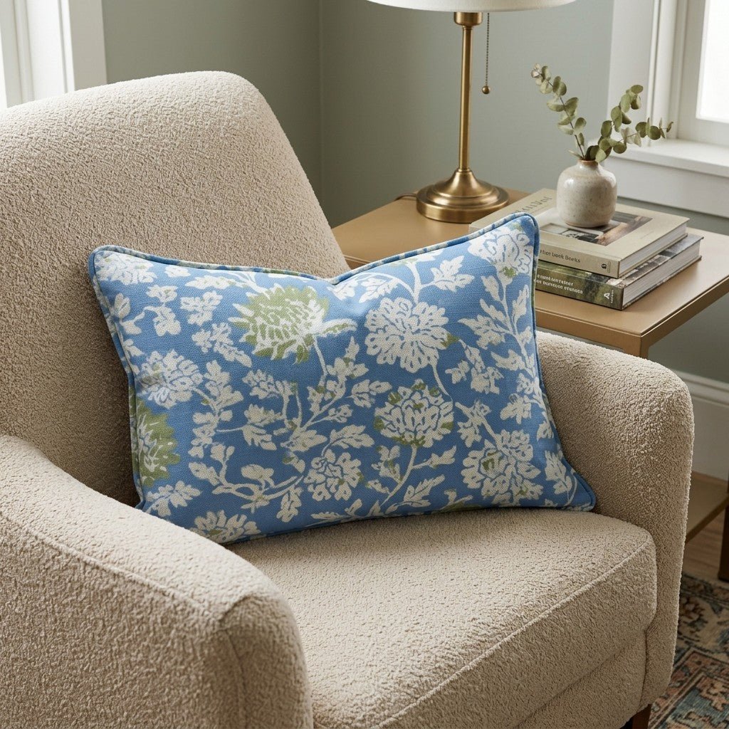 Posy Pearl Throw Pillow - Hillcroft Home