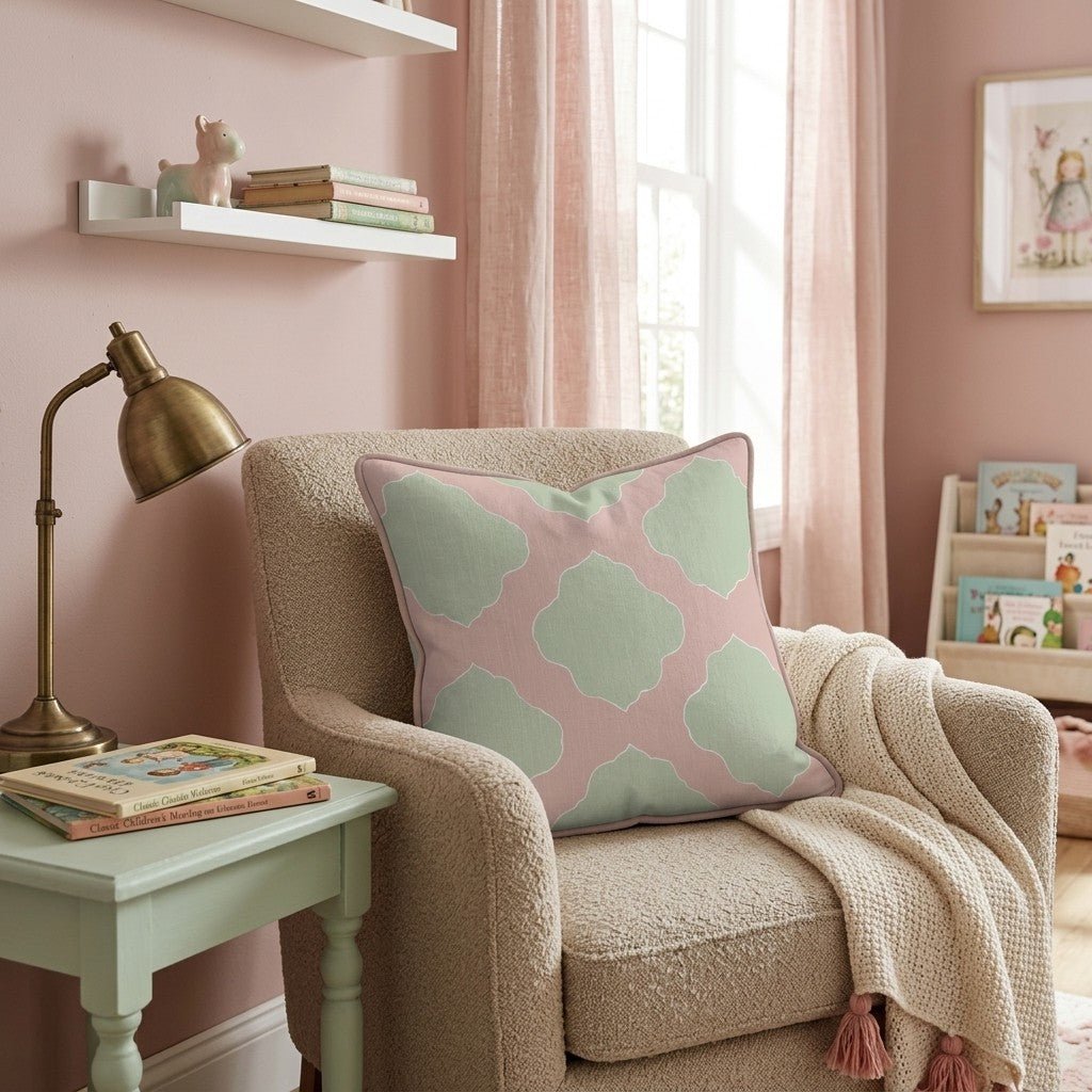 Preppy and Pink Throw Pillow - Hillcroft Home