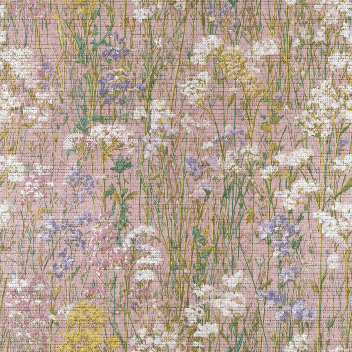 Pressed Florals Faux Grasscloth Wallpaper - Benton Lane Home - Lemon Park