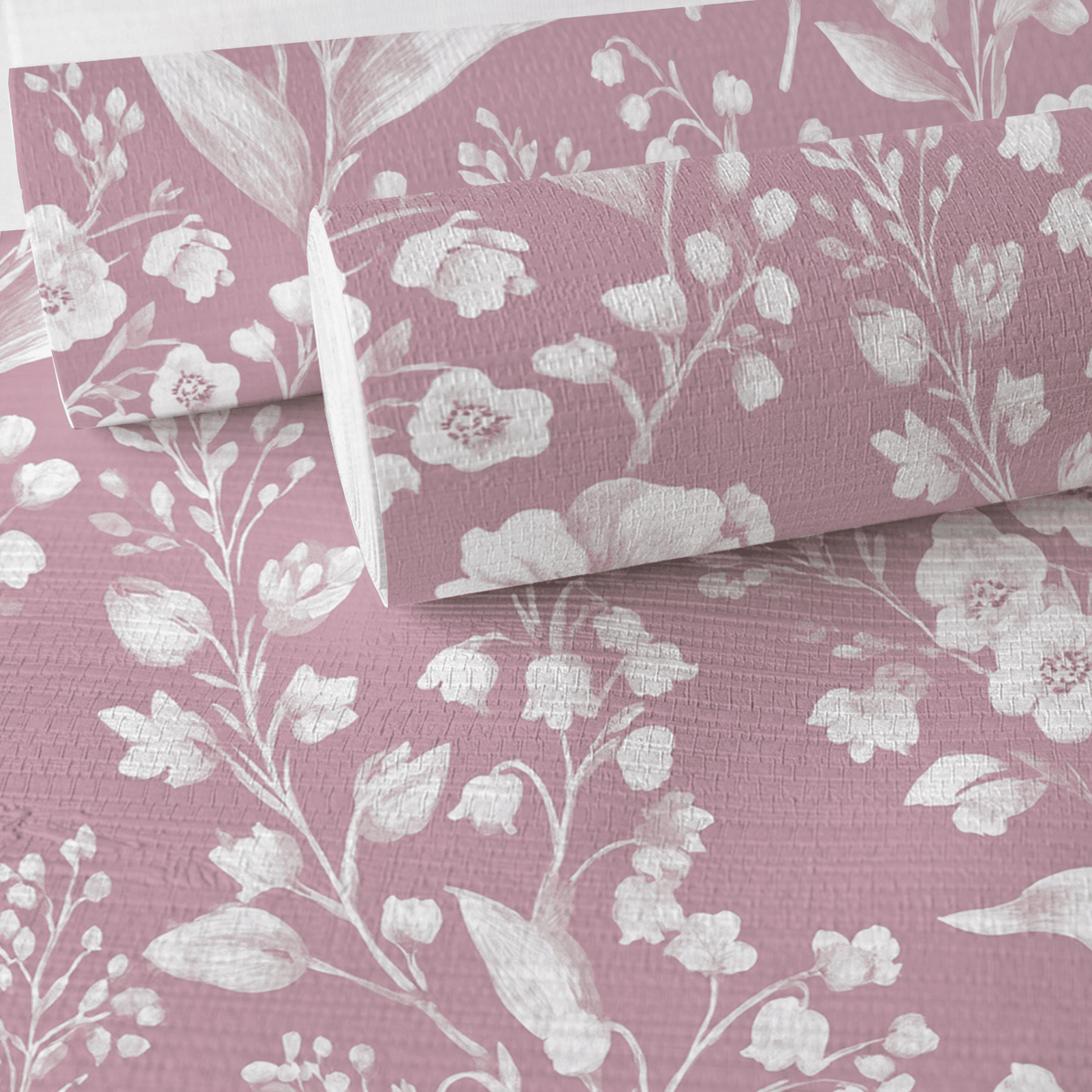 Pressed Petals Faux Grasscloth Wallpaper - Benton Lane Home - Lemon Park