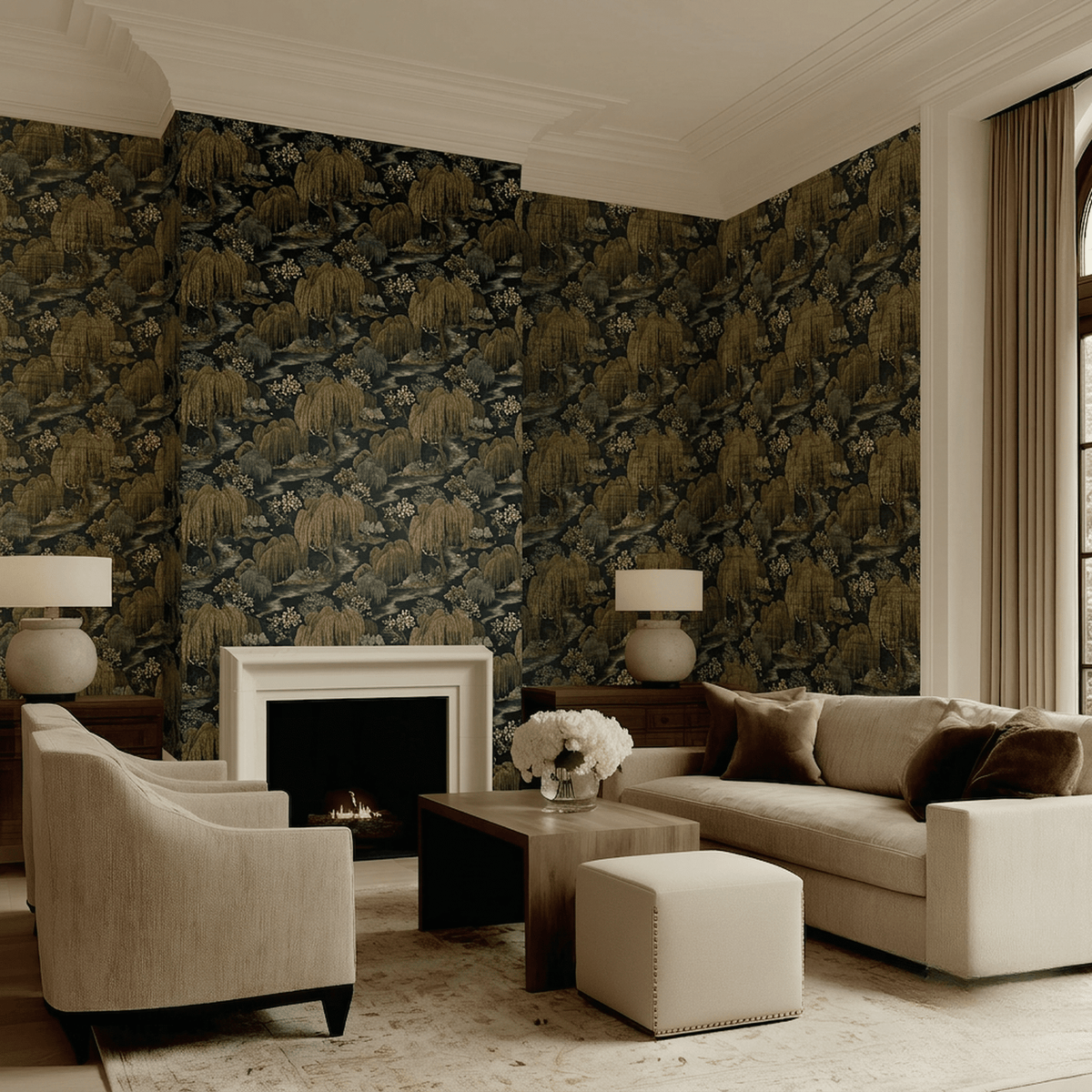 Provenance Faux Grasscloth Wallpaper - Painted Paper