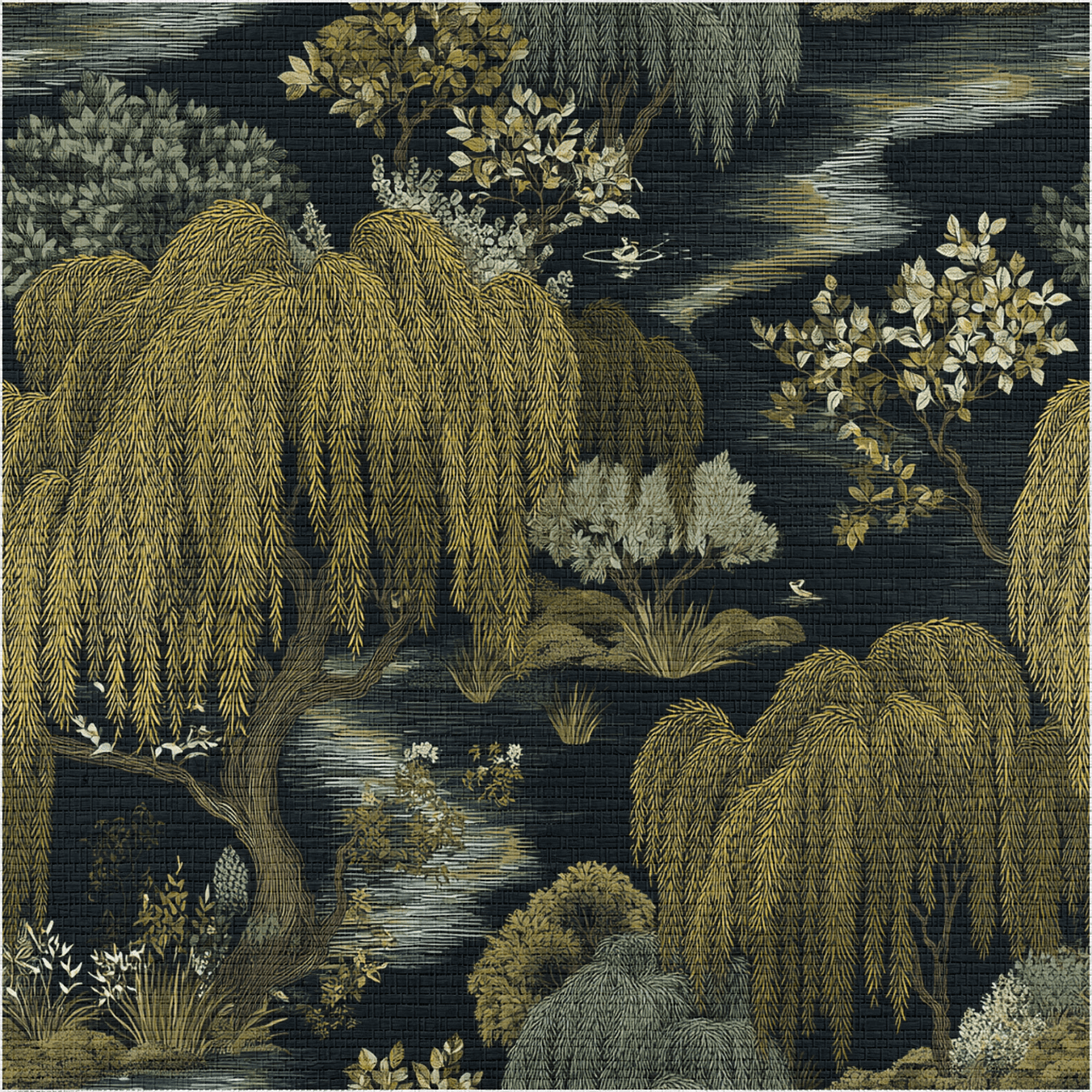 Provenance Faux Grasscloth Wallpaper - Painted Paper