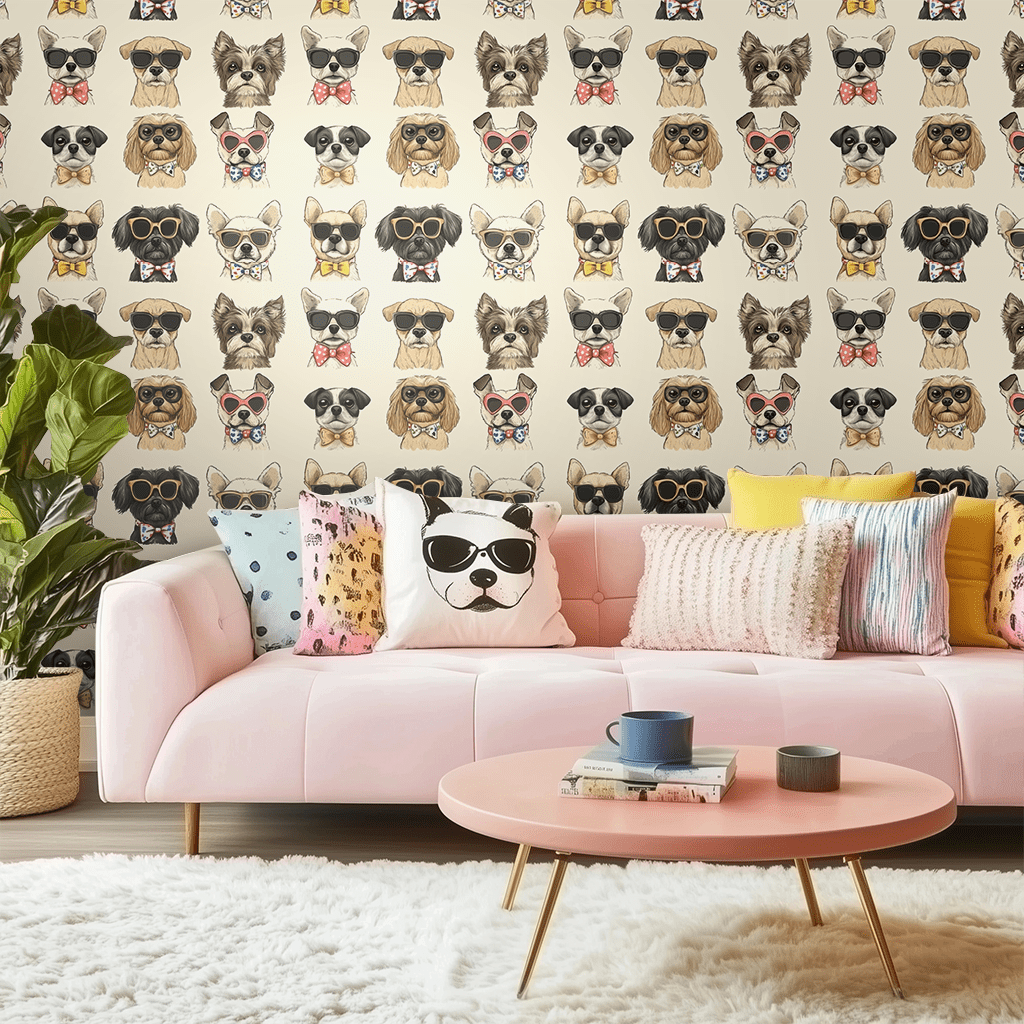 Pup - arazzi Wallpaper - Benton Lane Home - Painted Paper