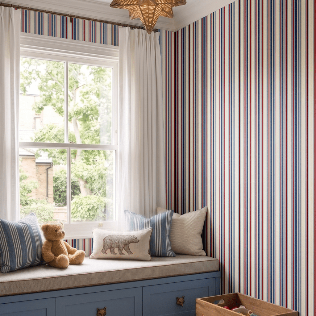 Ralphie Stripes Wallpaper - Painted Paper