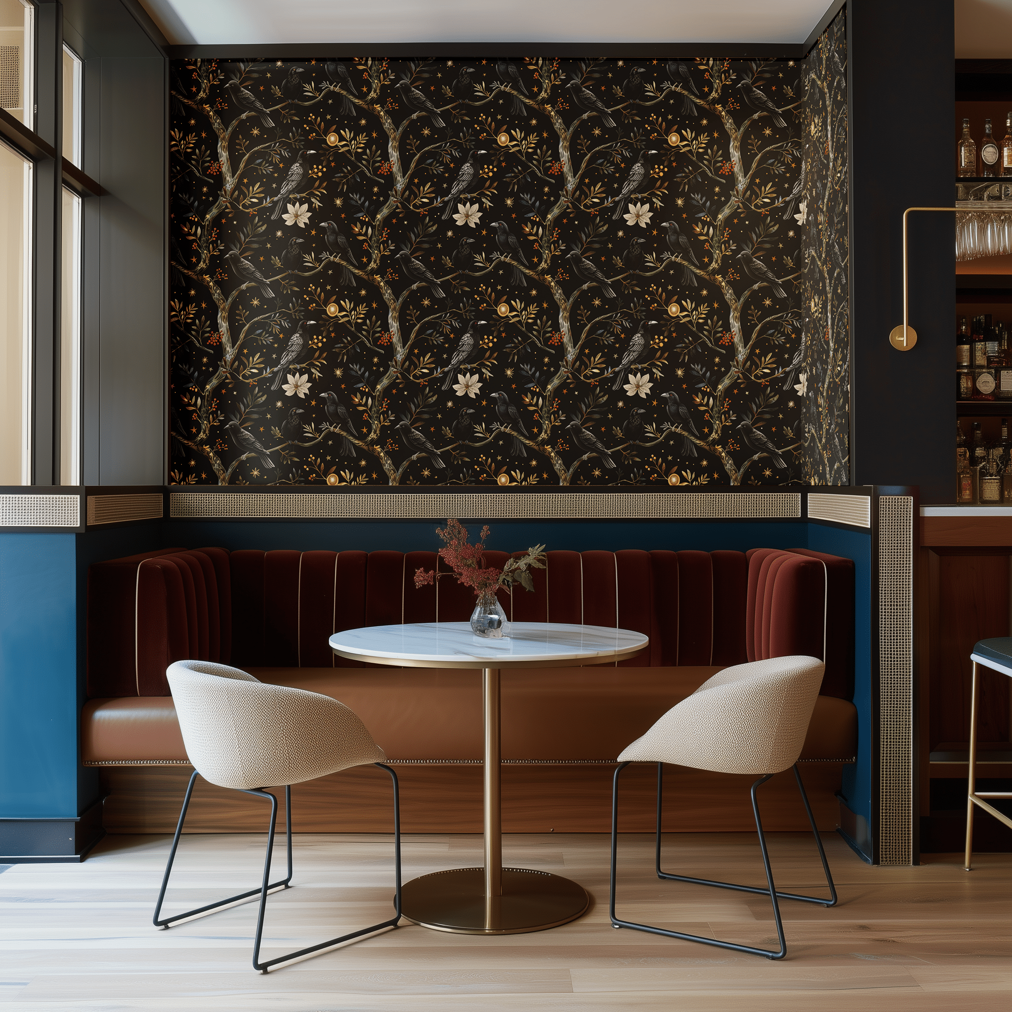 Ravens of Blackwood Wallpaper - Benton Lane Home - Painted Paper