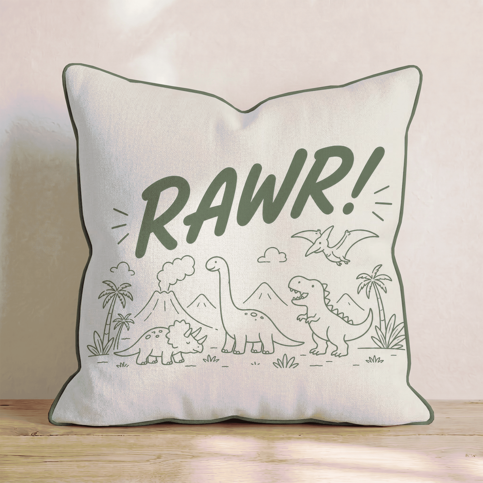 RAWR Throw Pillow - Benton Lane Home - Hillcroft Home