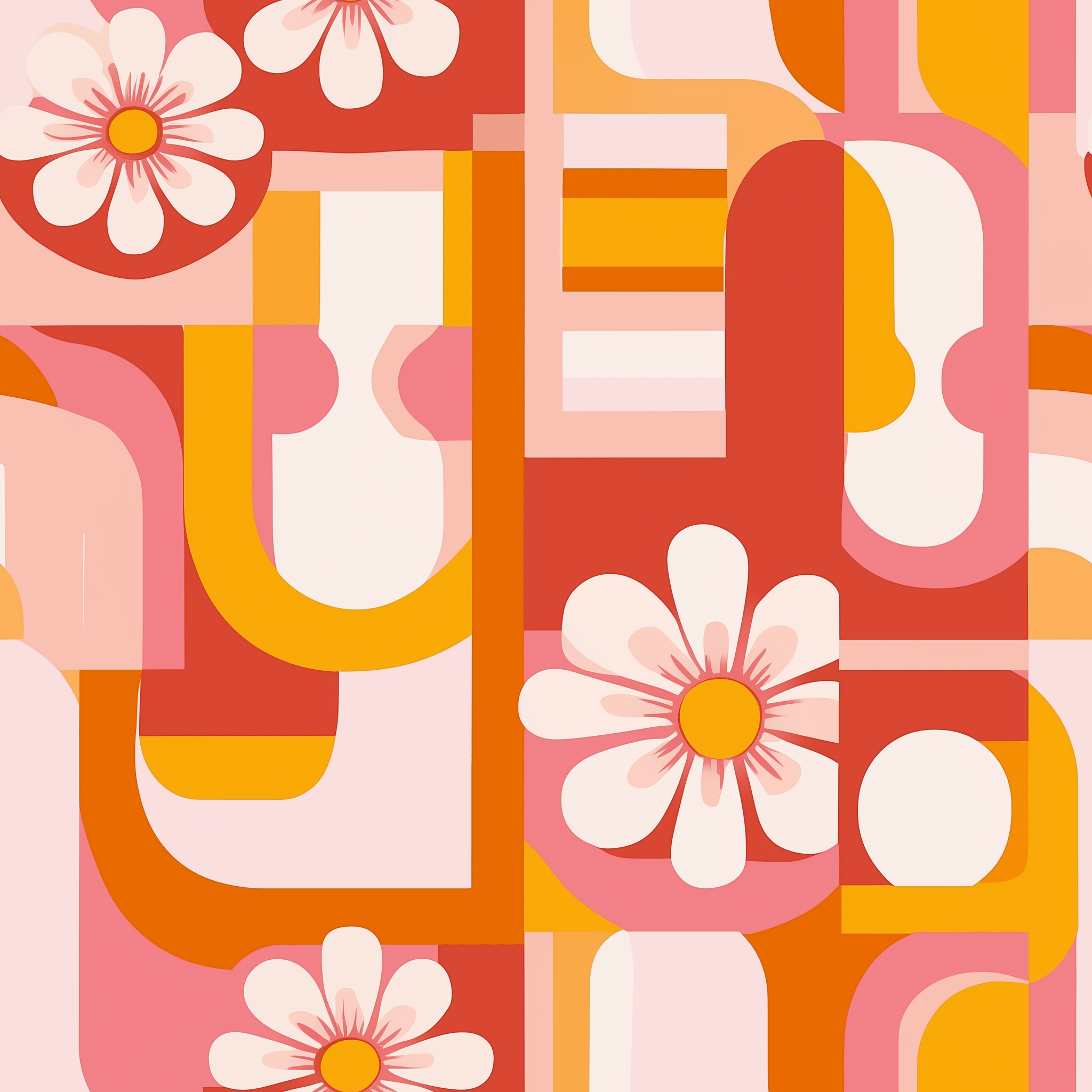 Retro Radiance Wallpaper - Painted Paper
