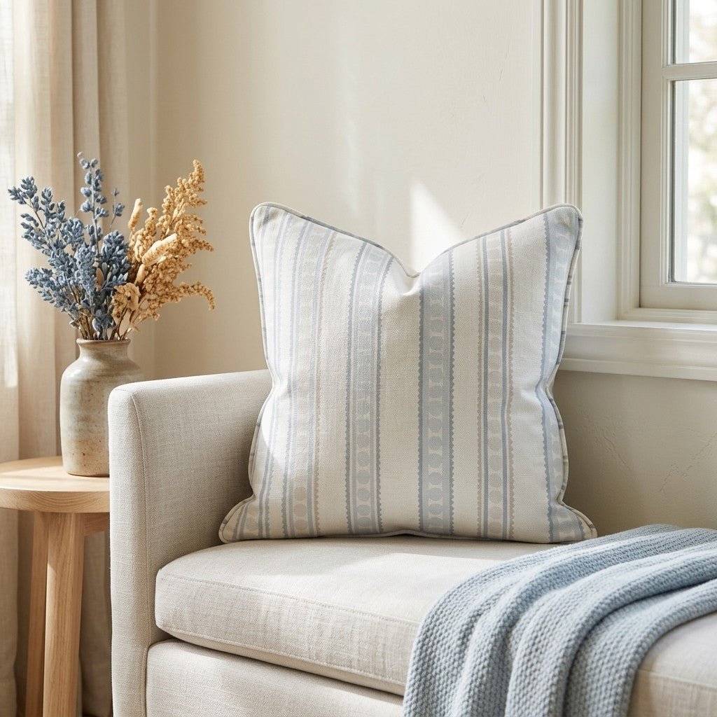 Ribbon Rows Throw Pillow - Benton Lane Home - Lemon Park