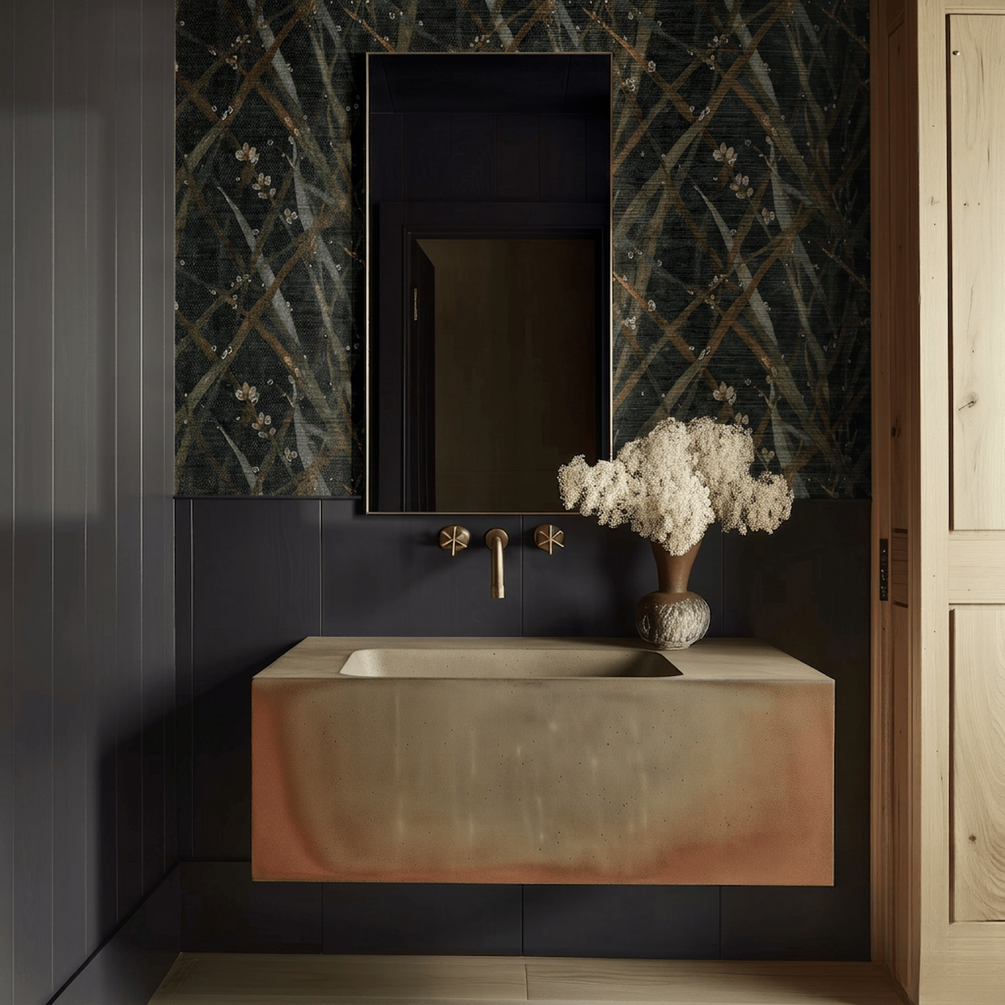 River & Reed Faux Grasscloth Wallpaper - Benton Lane Home - Painted Paper