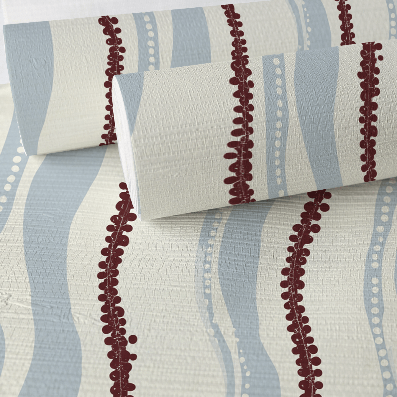 Riviera Stripe Faux Grasscloth Wallpaper - Painted Paper