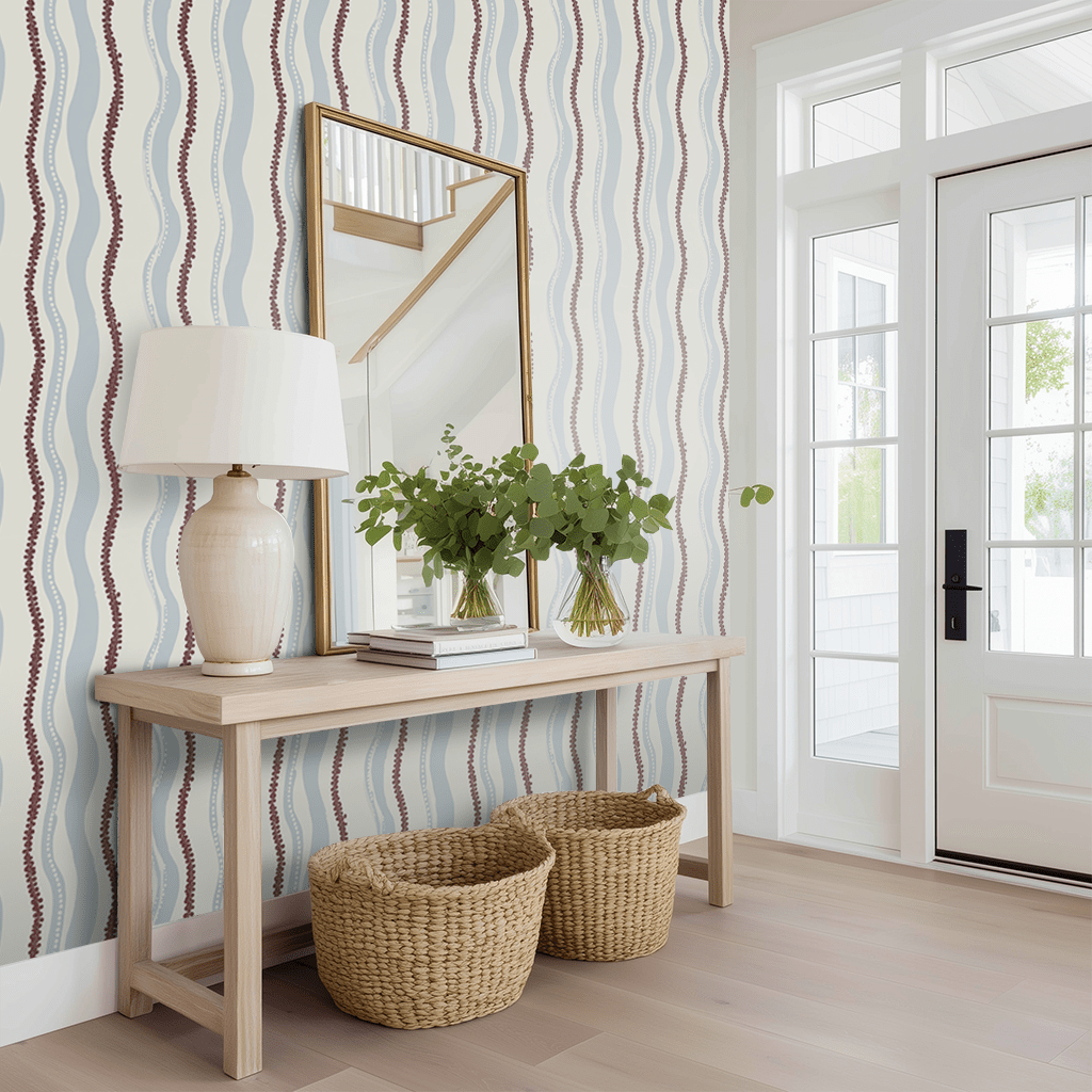 Riviera Stripe Wallpaper - Benton Lane Home - Painted Paper
