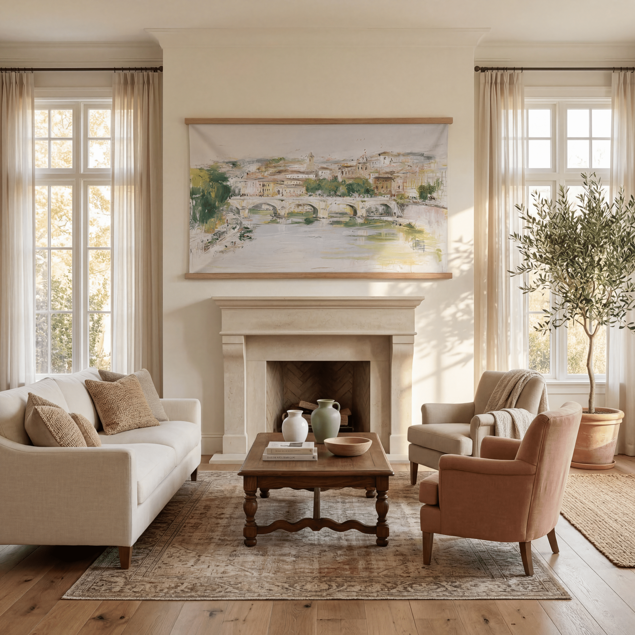 Rome Over the Tiber - Tapestry - Benton Lane Home - Lemon Park