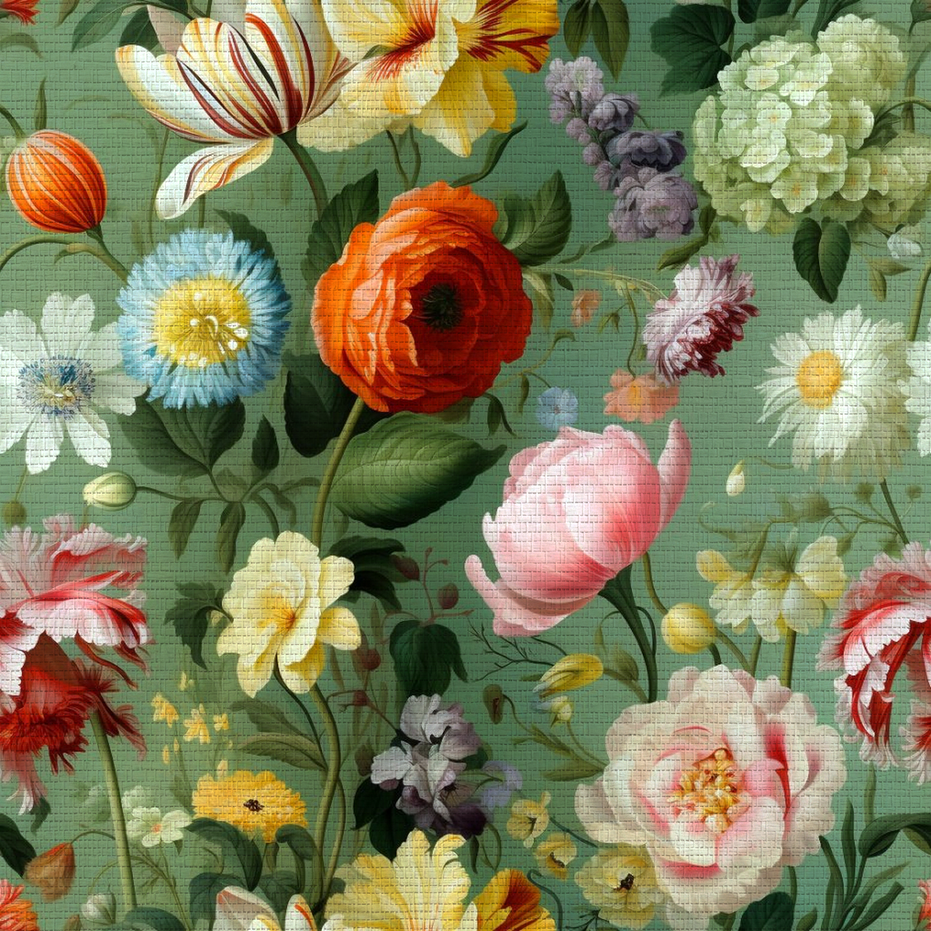 Romilly Floral Faux Grasscloth Wallpaper - Painted Paper