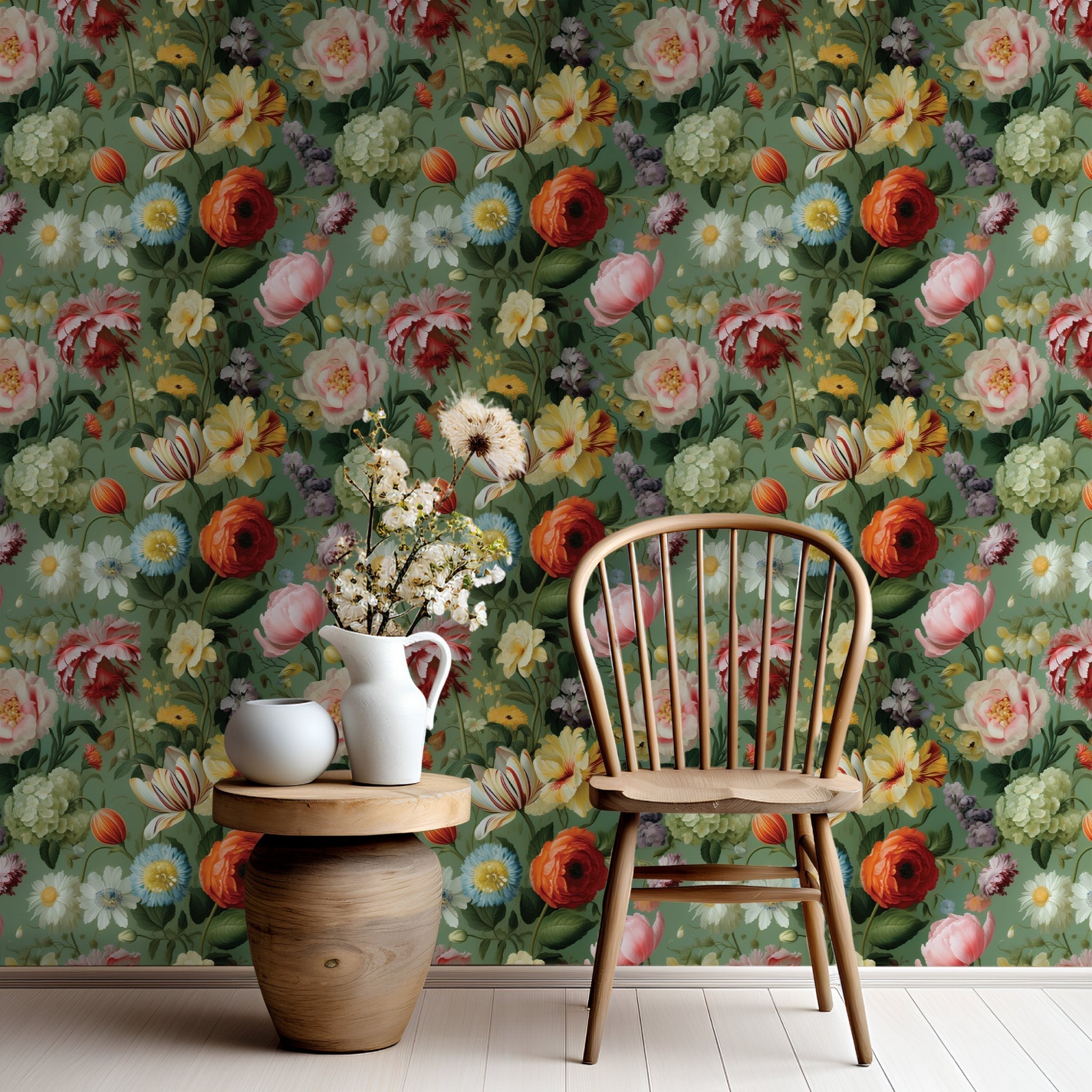 Romilly Floral Wallpaper - Benton Lane Home - Painted Paper