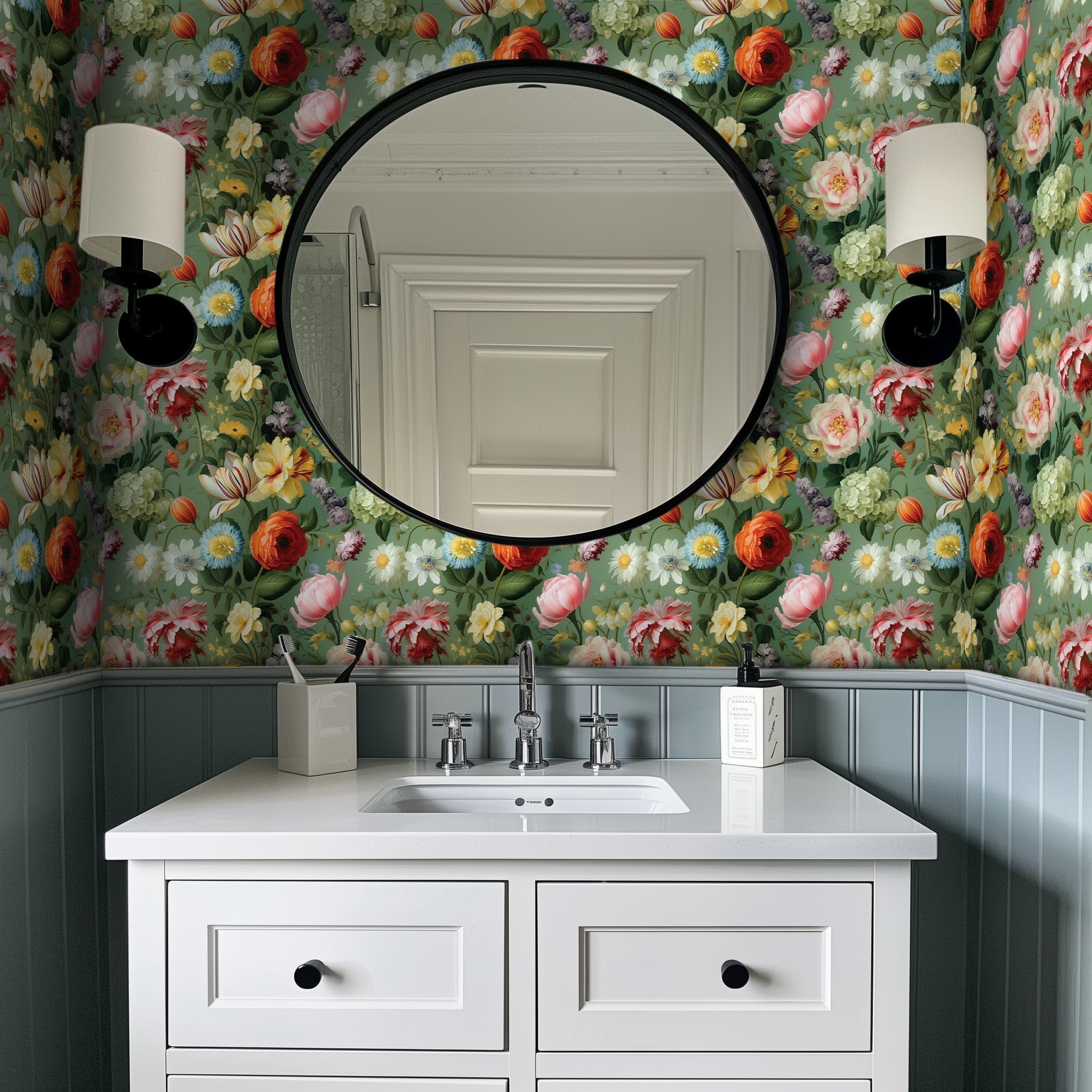 Romilly Floral Wallpaper - Benton Lane Home - Painted Paper