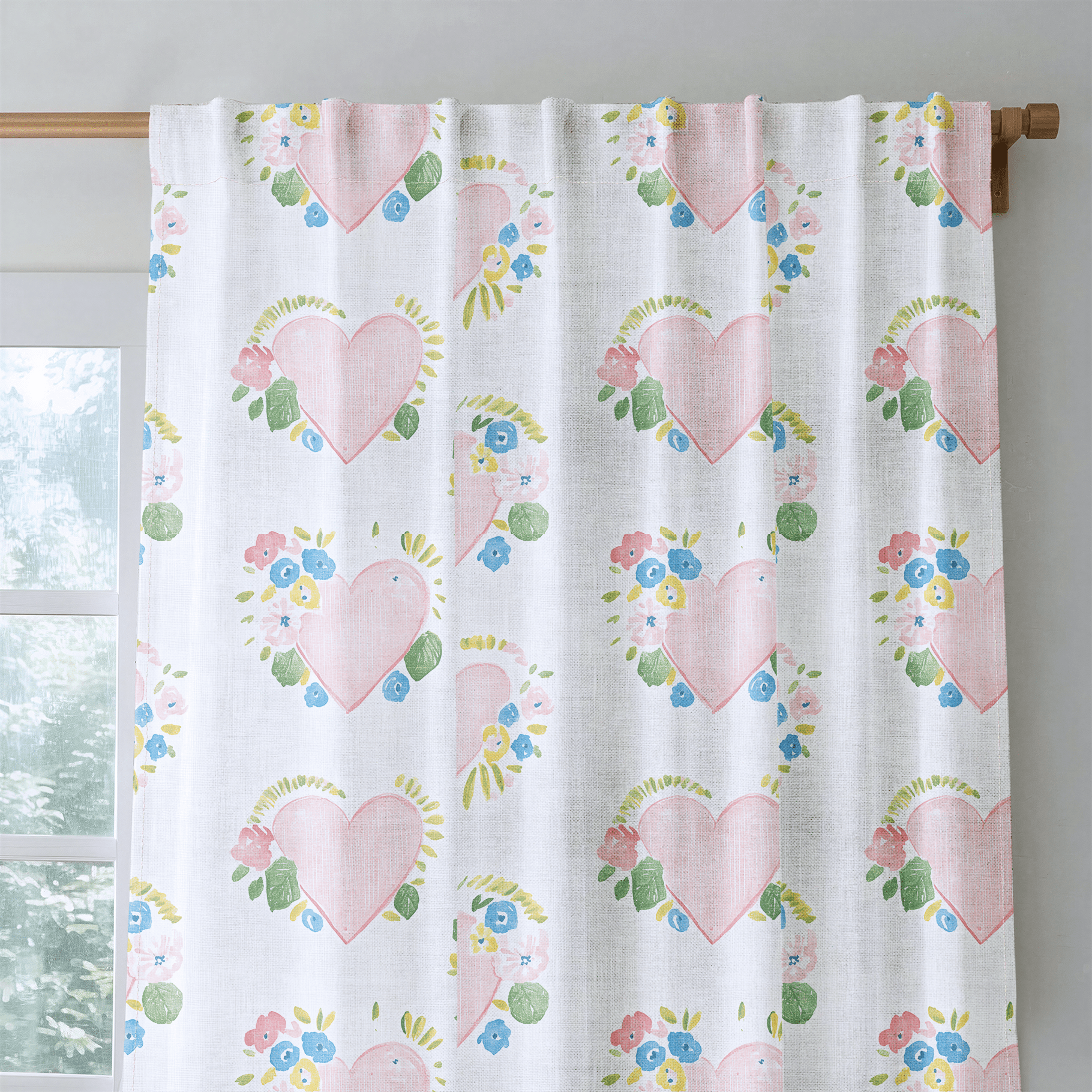 Rosabella Hearts - Drapery - Benton Lane Home - Lemon Park
