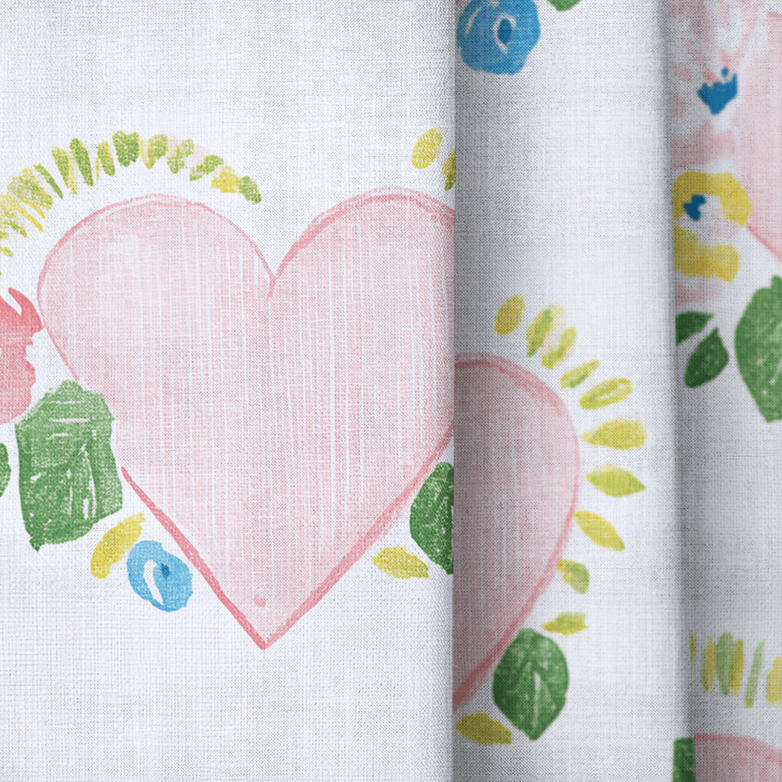 Rosabella Hearts - Drapery - Benton Lane Home - Lemon Park