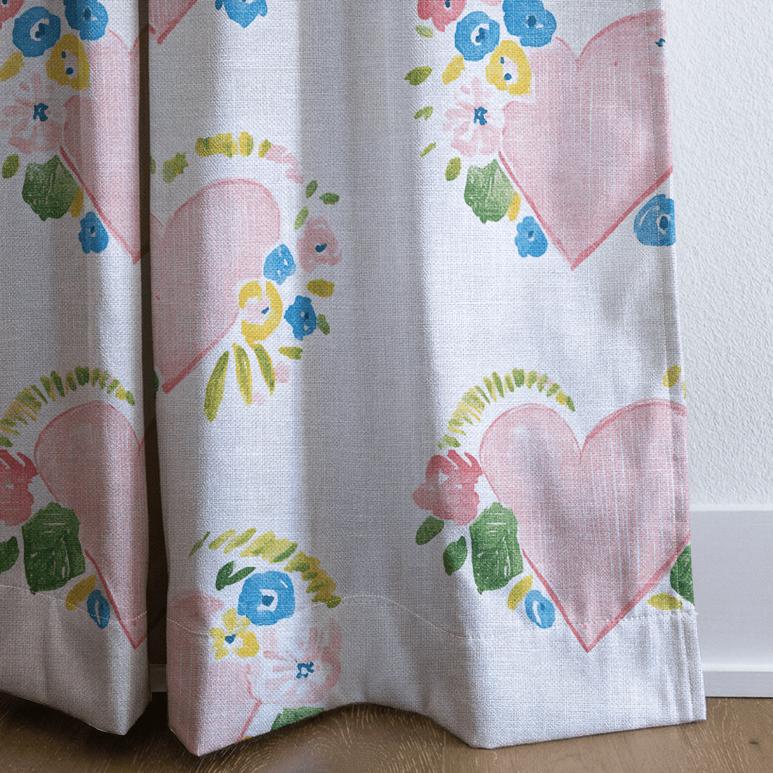 Rosabella Hearts - Drapery - Benton Lane Home - Lemon Park