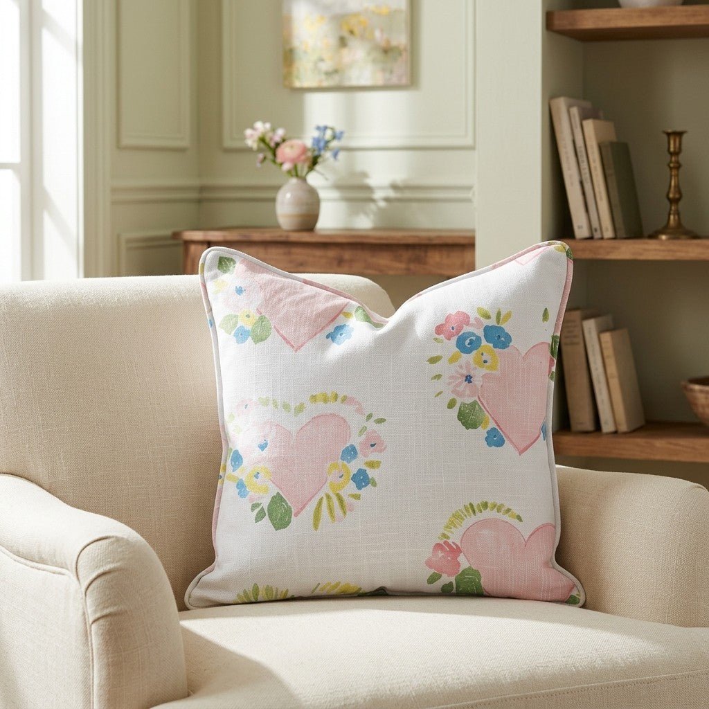 Rosabella Hearts Throw Pillow - Lemon Park