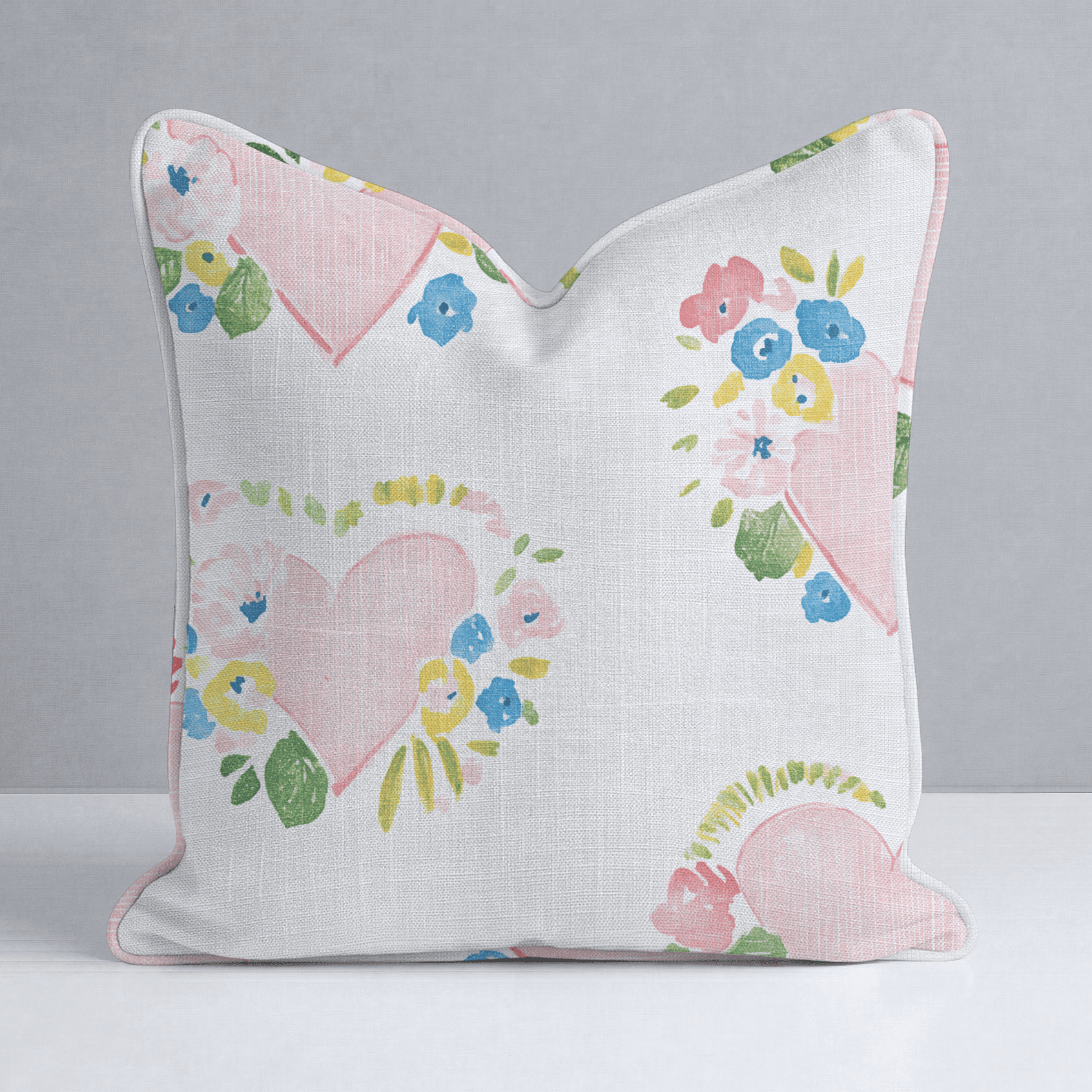 Rosabella Hearts Throw Pillow - Benton Lane Home - Lemon Park