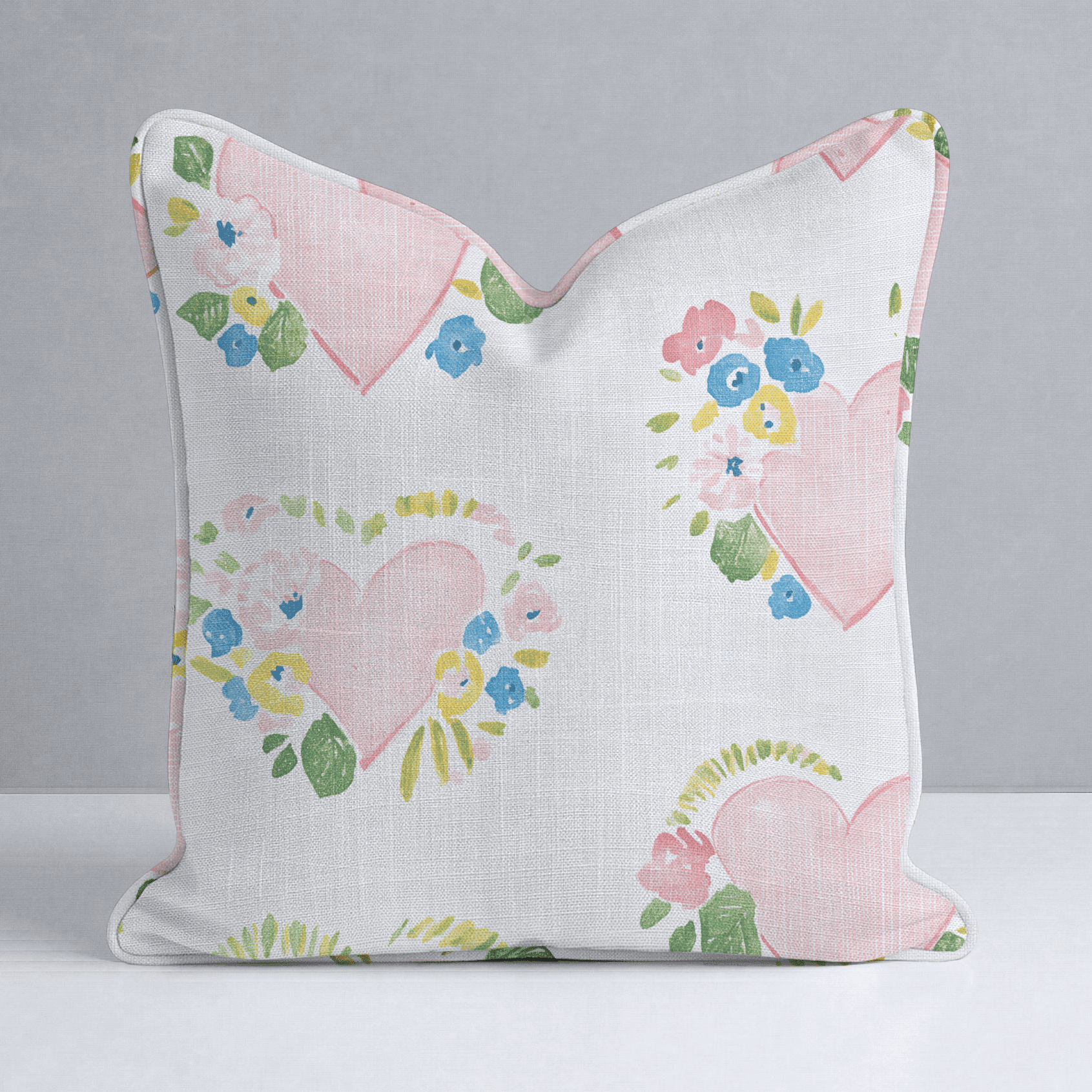 Rosabella Hearts Throw Pillow - Benton Lane Home - Lemon Park