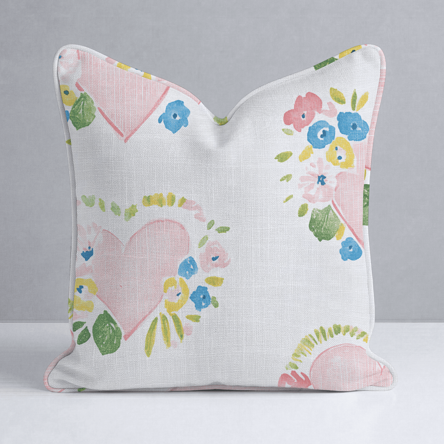 Rosabella Hearts Throw Pillow - Benton Lane Home - Lemon Park