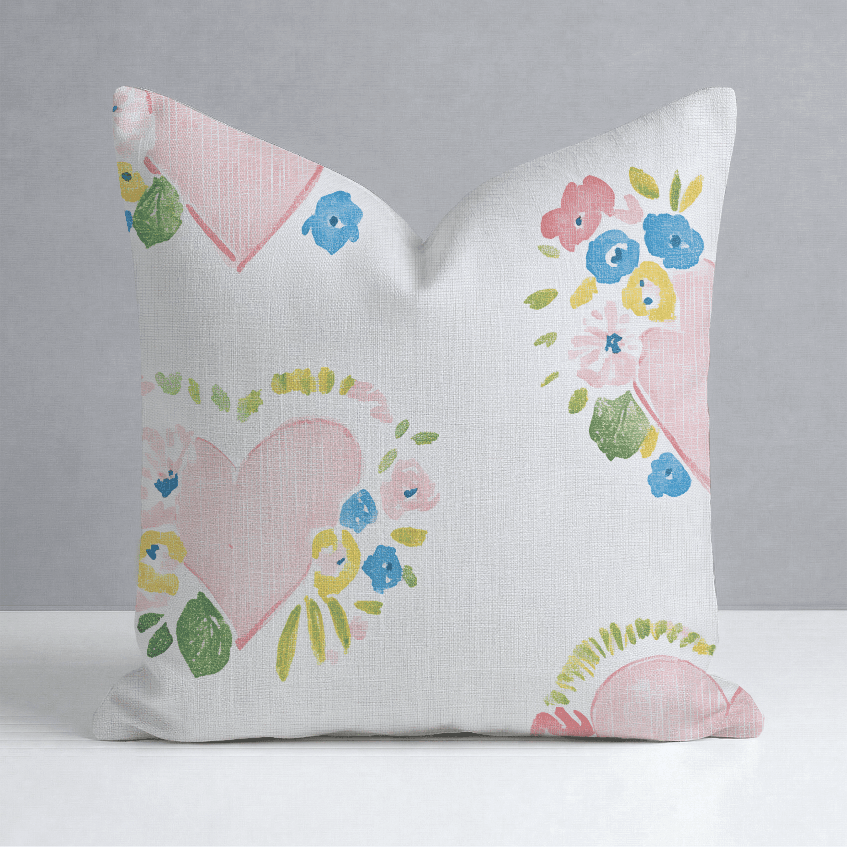 Rosabella Hearts Throw Pillow - Benton Lane Home - Lemon Park