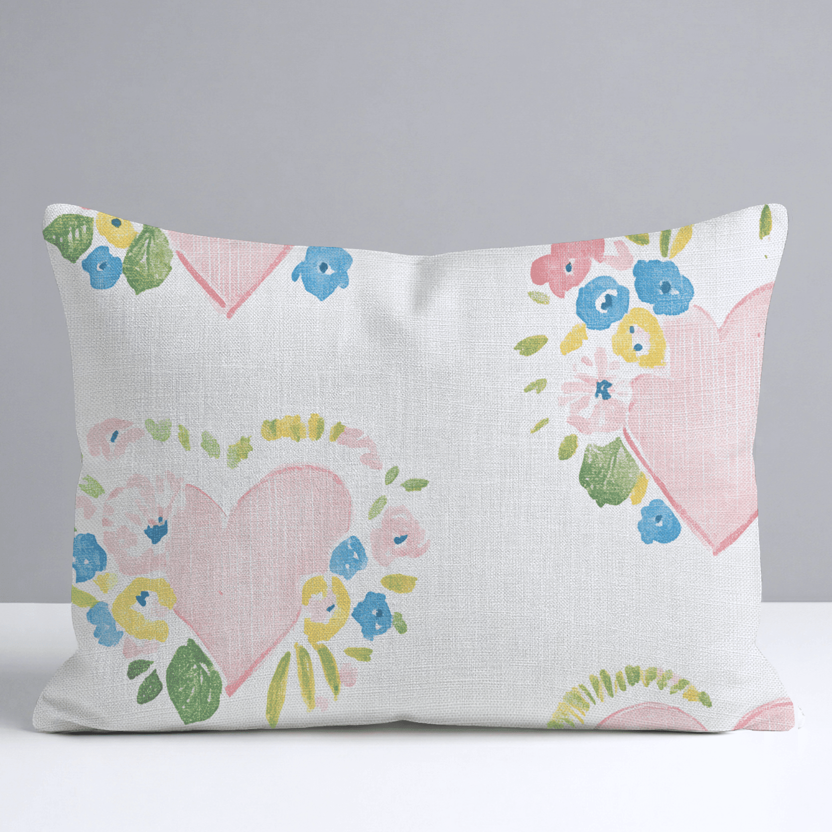 Rosabella Hearts Throw Pillow - Benton Lane Home - Lemon Park